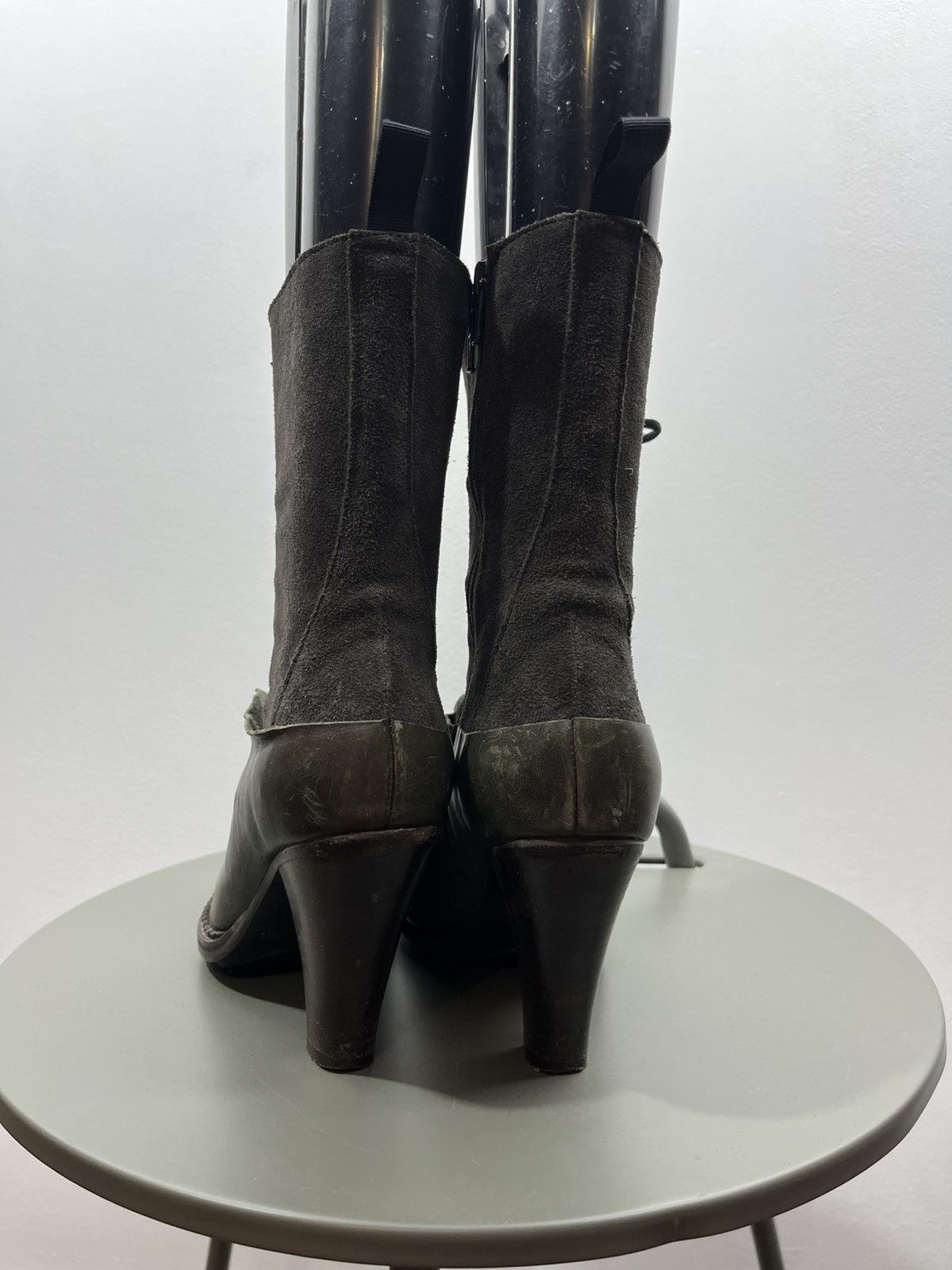 Other Atelier do Sapato Lace Up Suede Leather High Heel Boots 37 Size US 6.5 / IT 36.5 - 14 Thumbnail
