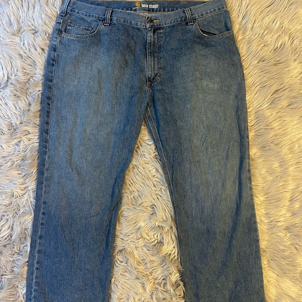 Carhartt Carhartt Blue Straight Leg Jeans Classic Style Size US 42 / EU 58 - 2 Thumbnail