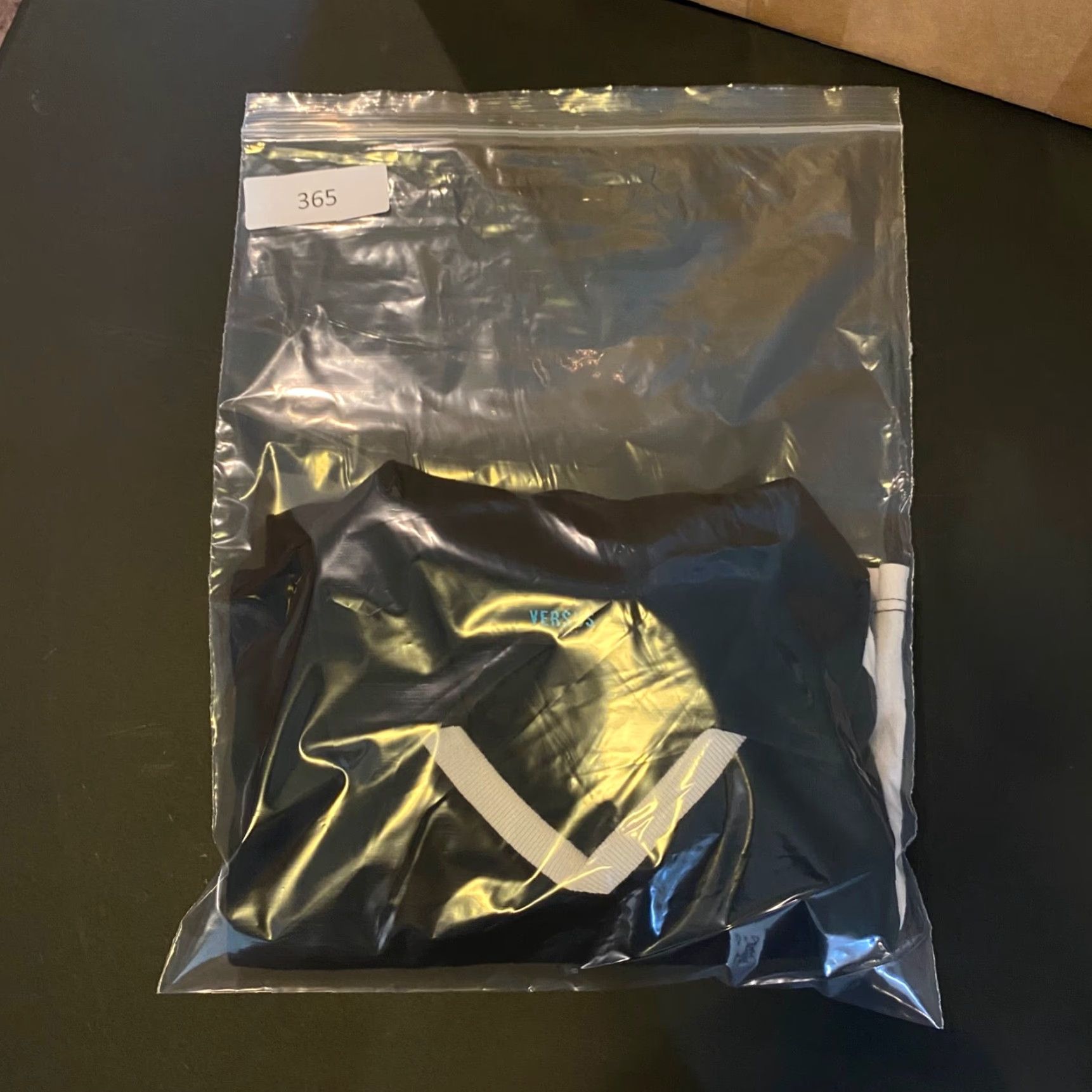 Versace VERSUS Versace Polo Mens M/L Black White Gianni Designer Shirt S/S Buttonless Polo Shirt Men M Black Versace Designer Shirt S/S Buttonless Size US M / EU 48-50 / 2 - 8 Thumbnail