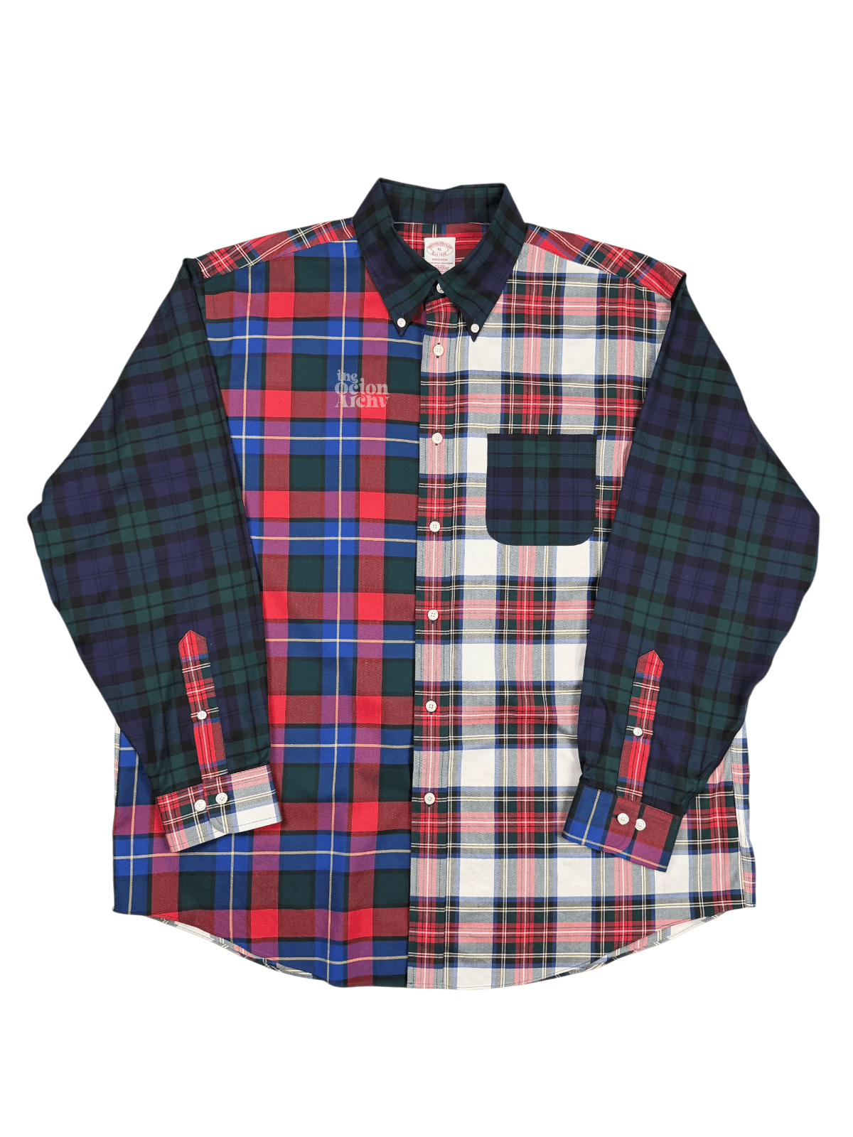 Brooks Brothers Brook Brothers Plaid Patchwork Supima Cotton Buttondownt Size US XL / EU 56 / 4 - 2 Thumbnail