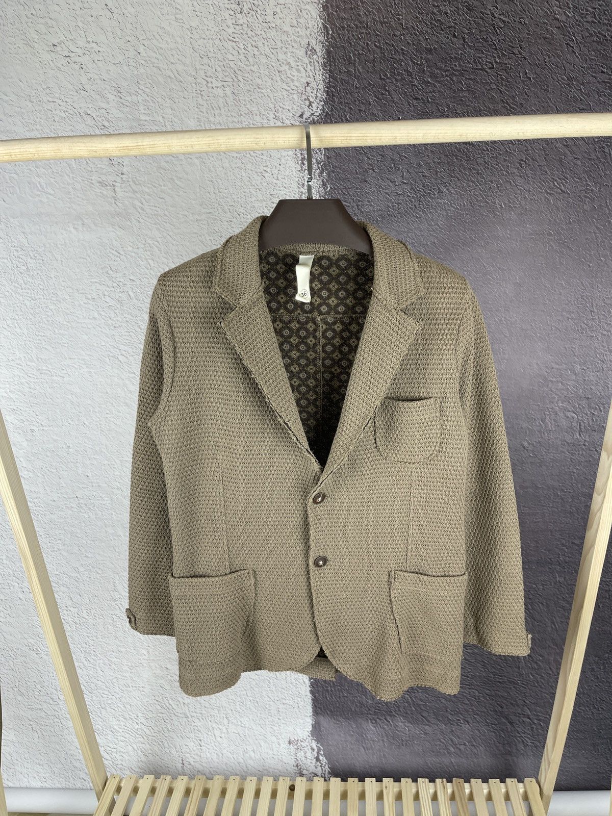 Officina36 Officina36 brown distressed blazer cotton 2 button Size 40R - 1 Thumbnail
