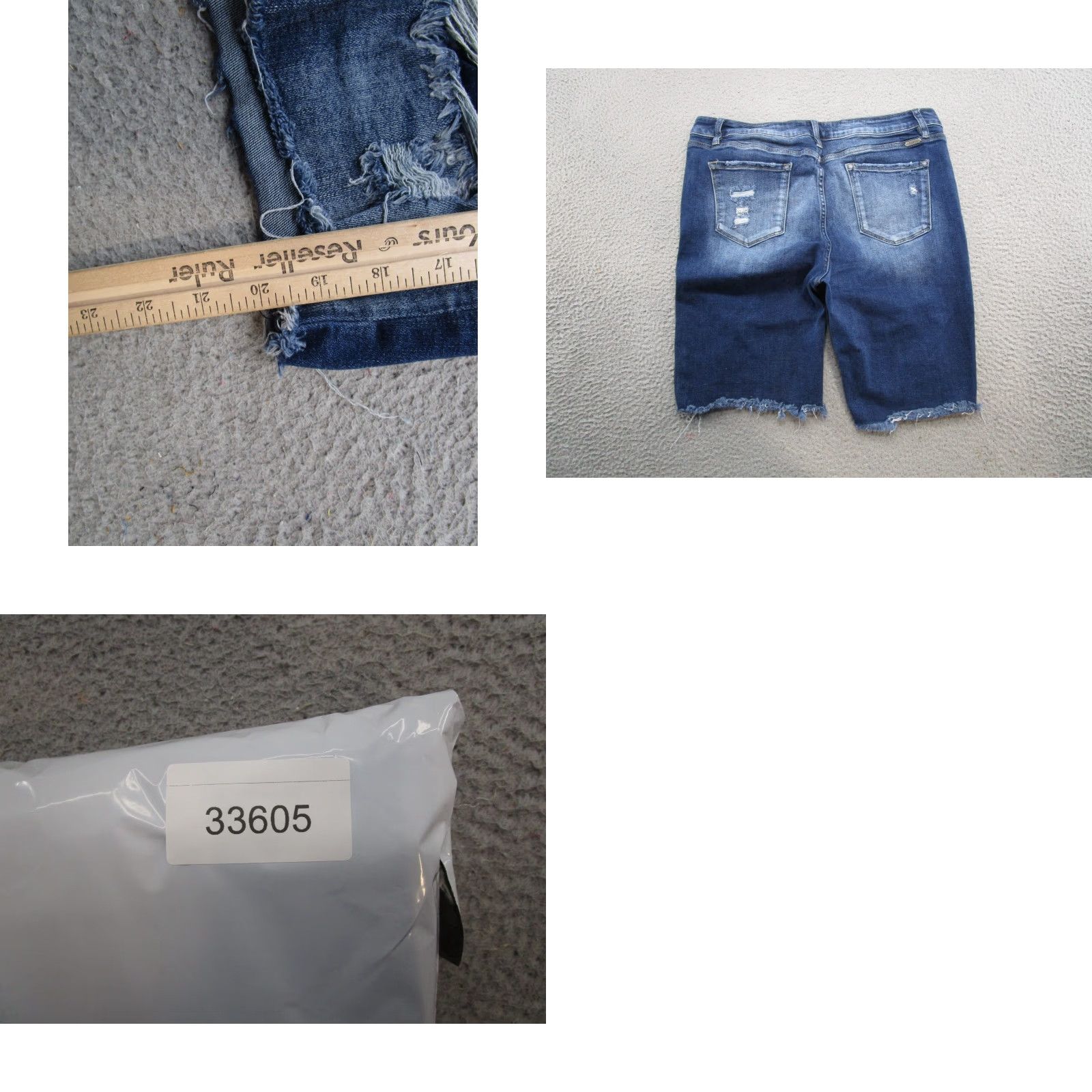 Vintage KanCan Bermuda Shorts Denim 5-Pocket Blue Size 33 Womens Casual Summer Size 24" / US 00 / IT 34 - 8 Thumbnail