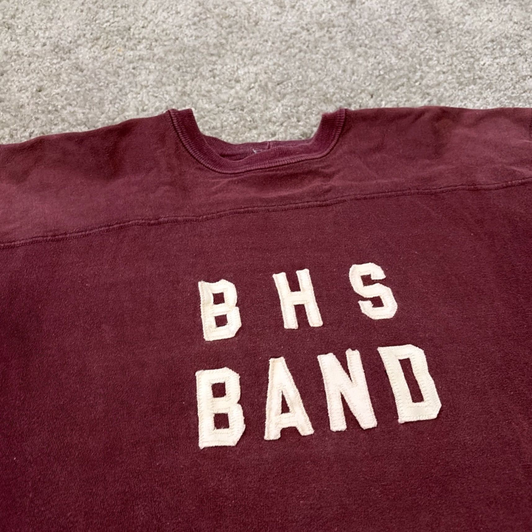 Vintage VINTAGE Buck’s Band T-Shirt XL Men Red Ringer 1960s BHS High School Burgundy/Red 60s/Music/Band Mens Size US XL / EU 56 / 4 - 3 Thumbnail