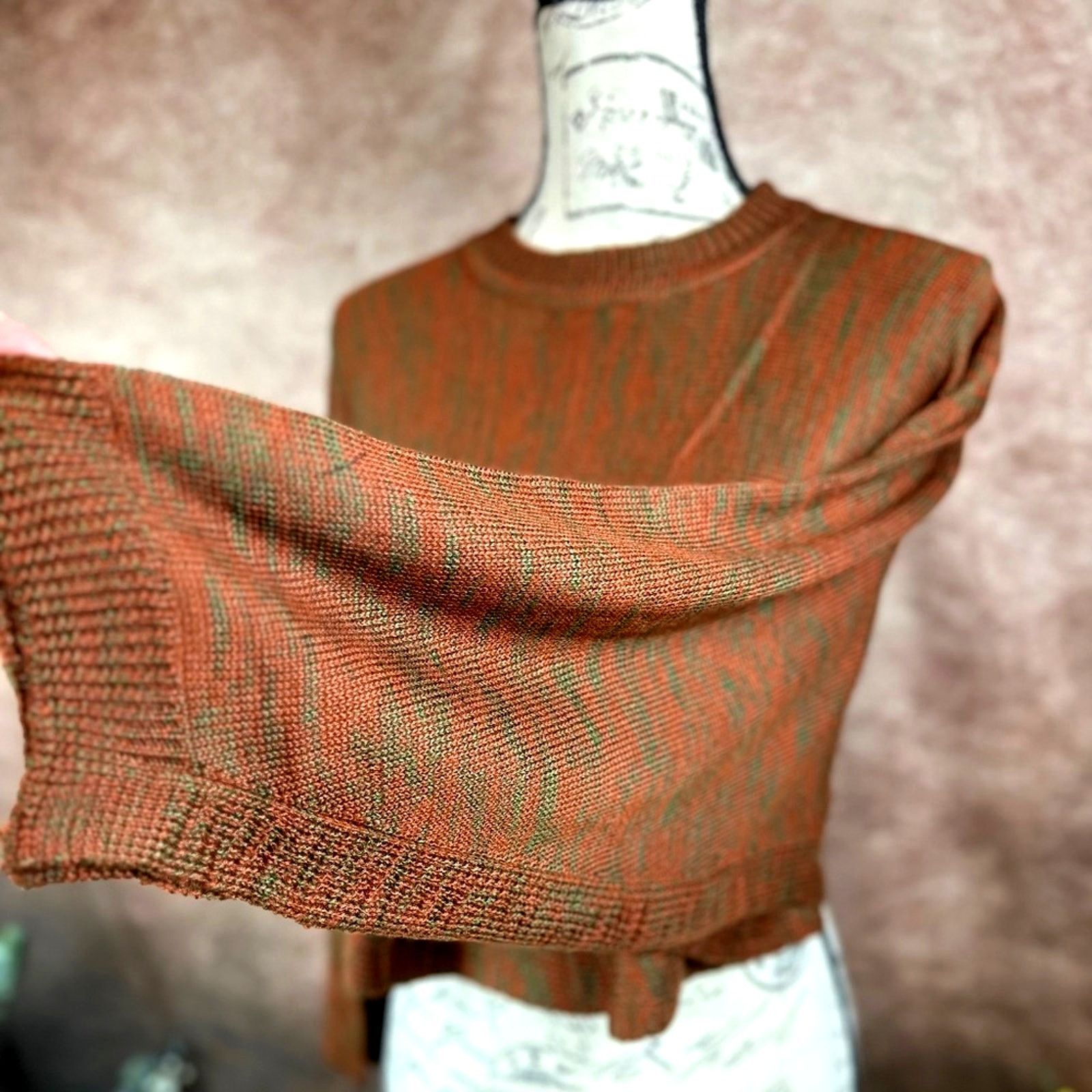 Other Olivaceous Cropped Sweater/Shawl - Fall Harvest - size M/L Size M / US 6-8 / IT 42-44 - 7 Thumbnail