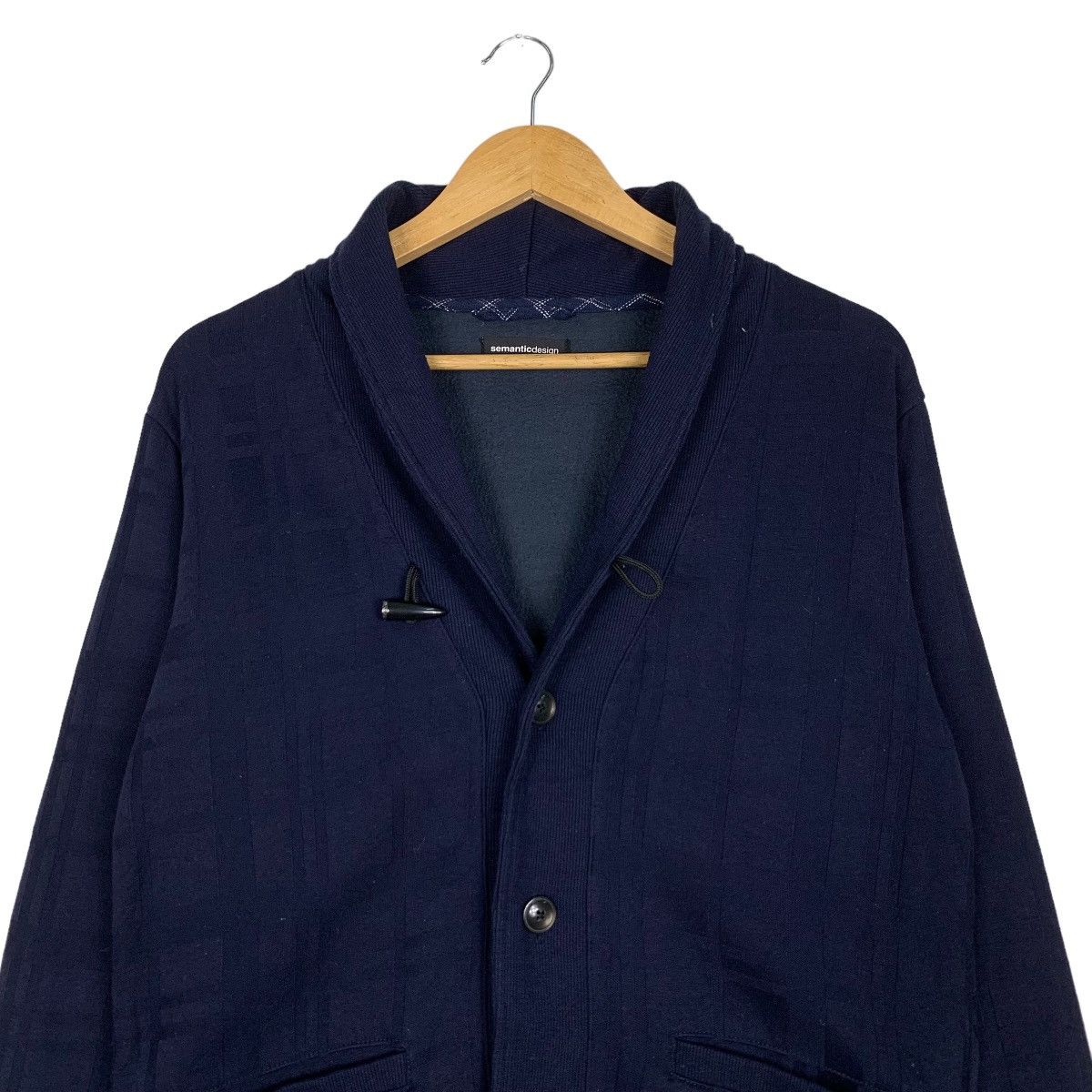 semanticdesign SEMANTIC DESIGN Navy Blue Casual Jacket #0968-C43 Size US M / EU 48-50 / 2 - 2 Thumbnail