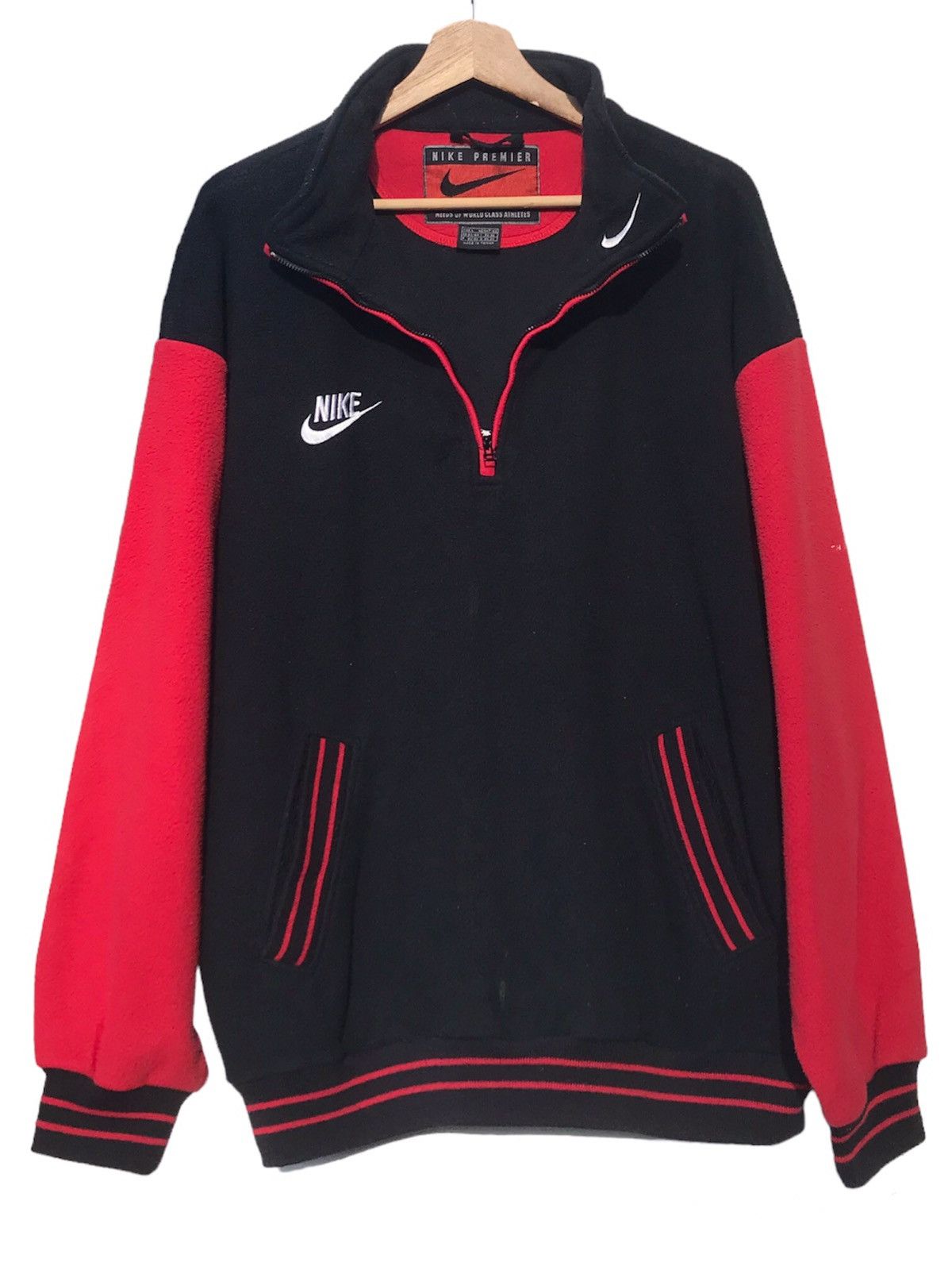 Nike Vintage 90’s Nike Premier Big Swoosh Quarter Zip Fleece Size US L / EU 52-54 / 3 - 3 Thumbnail