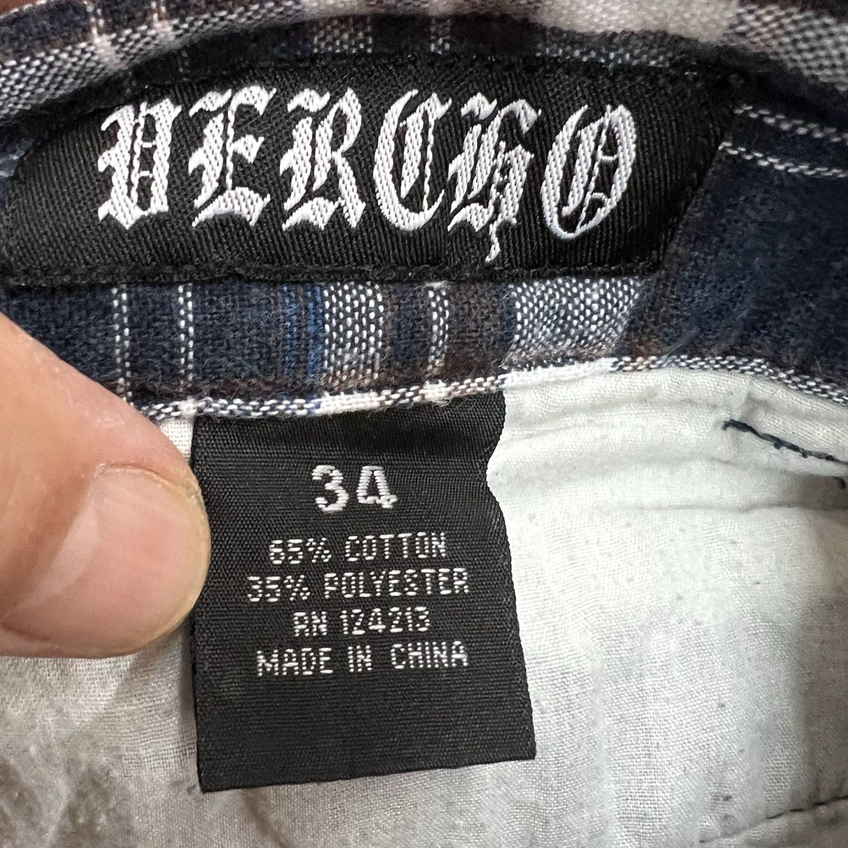 Vintage VINTAGE Vertigo Men's Board Shorts 34 Blue Plaid Skate Hip-Hop Bermuda Summer Casual Size US 34 / EU 50 - 6 Thumbnail