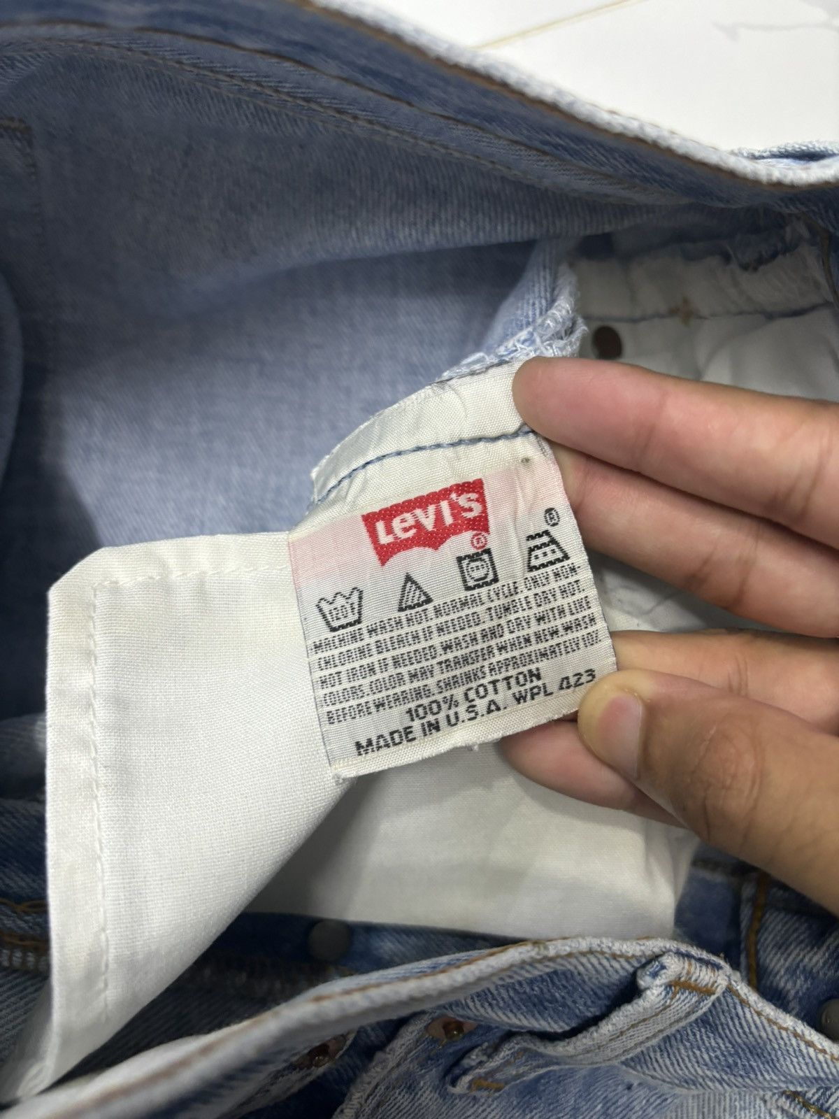 Levi's VINTAGE LEVIS 501xx STONE WASH BAGGY DISTRESS DENIM JEANS Size 29" - 9 Thumbnail