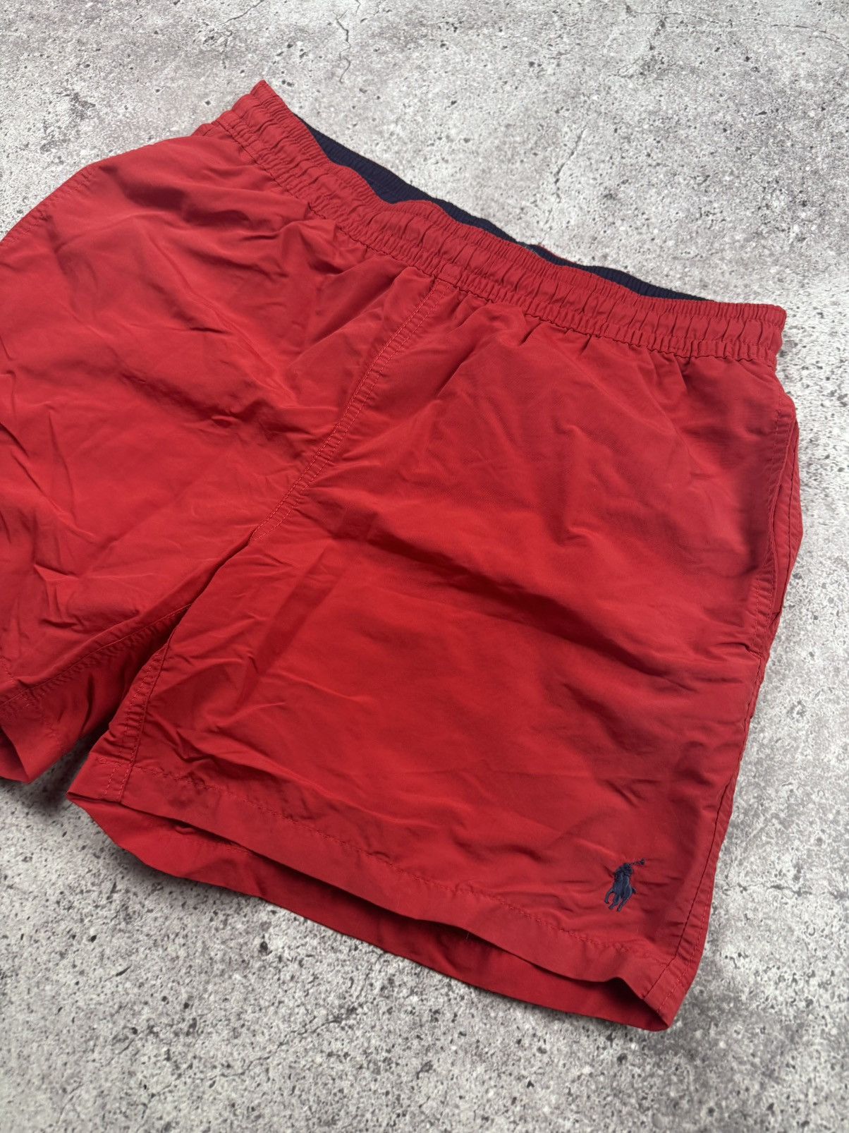 Polo Ralph Lauren Vintage 90's Polo Ralph Lauren Nylon Red Casual Shorts Faded Size US 32 / EU 48 - 2 Thumbnail