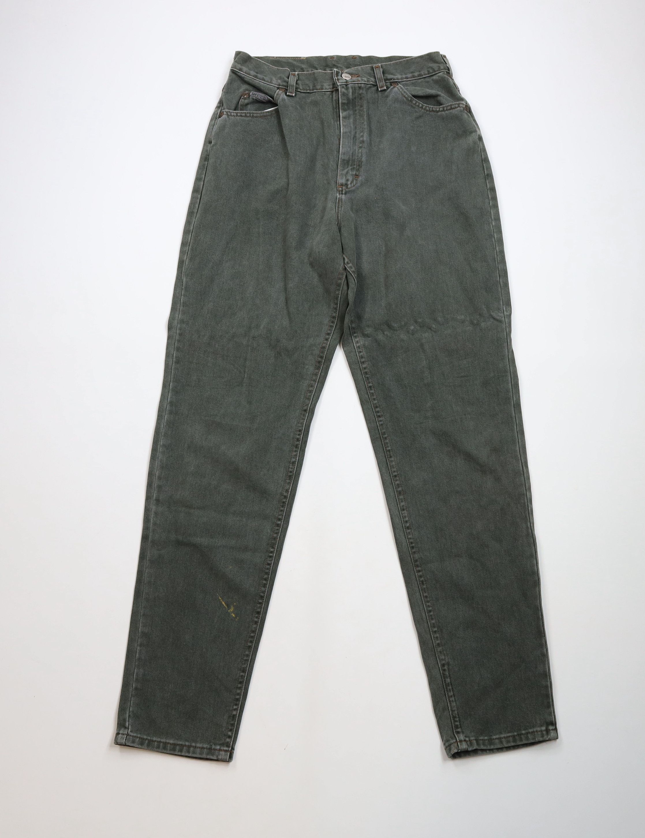Lee × Vintage Vintage 90s Lee Hand Painted Smiley Face Jeans Green USA Size 36" / US 14 / IT 50 - 1 Thumbnail