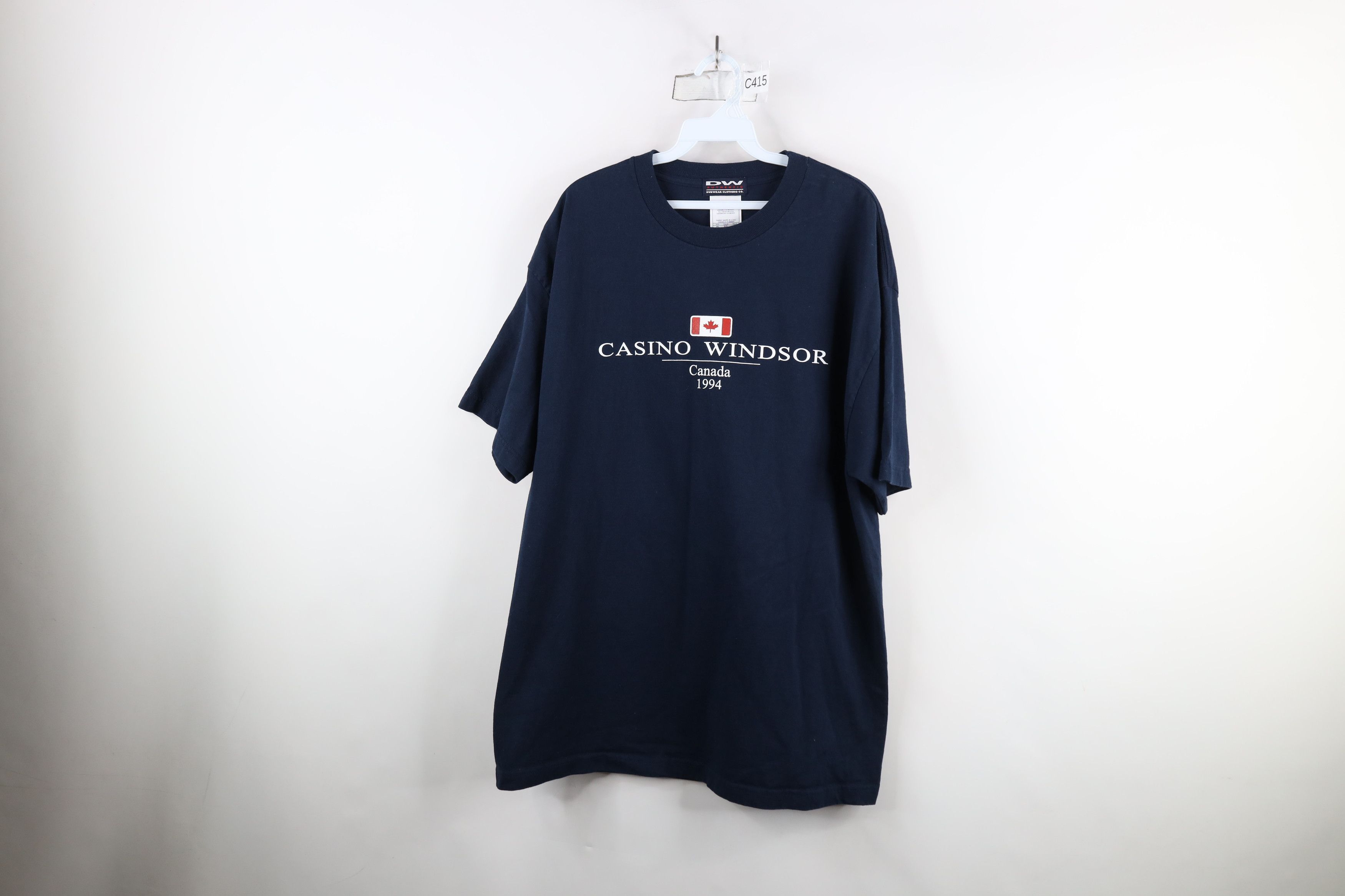 Vintage Vintage 90s Streetwear Windsor Canada T-Shirt Navy Blue Size US XL / EU 56 / 4 - 1 Thumbnail