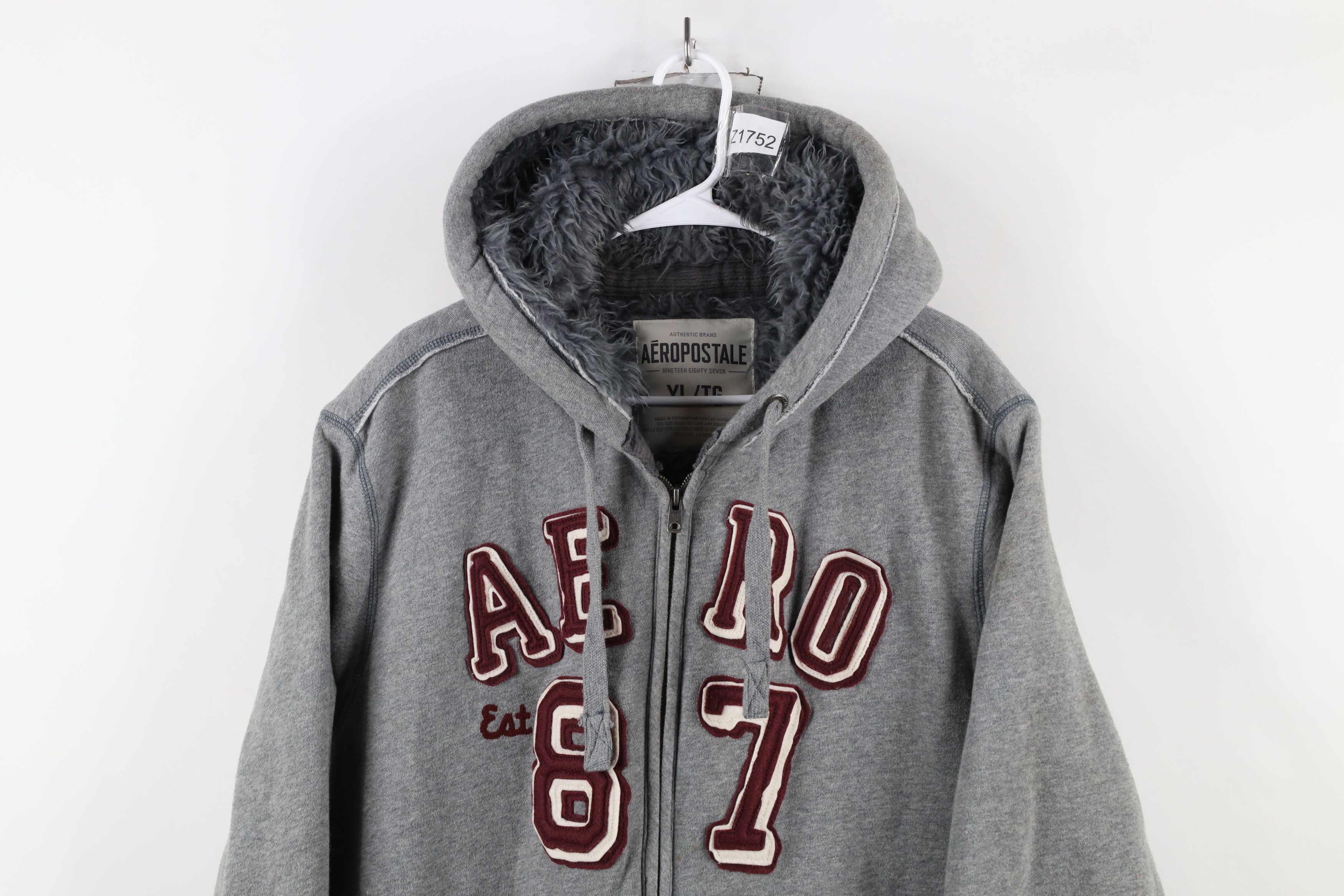 Aeropostale × Vintage Vintage Y2K Aeropostale Lined Full Zip Hoodie Sweatshirt Size US XL / EU 56 / 4 - 2 Thumbnail