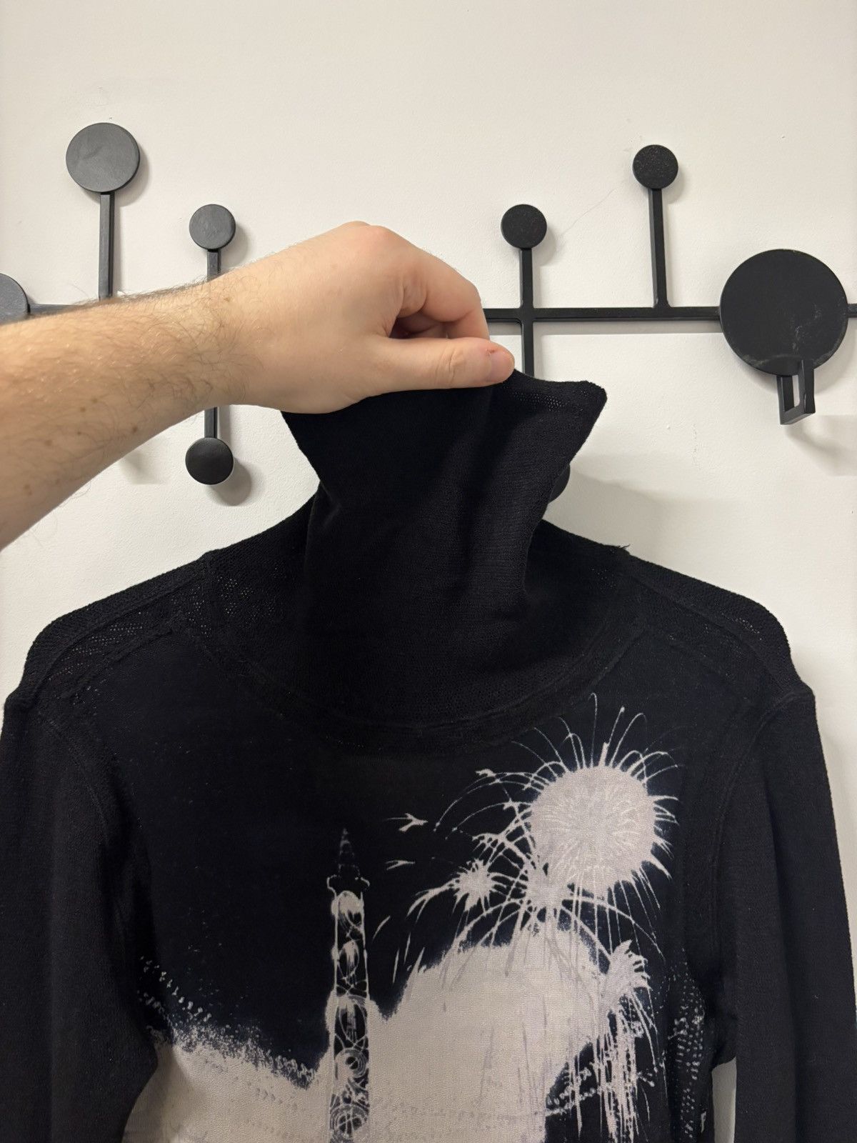 Jean Paul Gaultier Jean Paul Gaultier turtleneck longsleeve 90s eiffel tower Size L / US 10 / IT 46 - 6 Thumbnail
