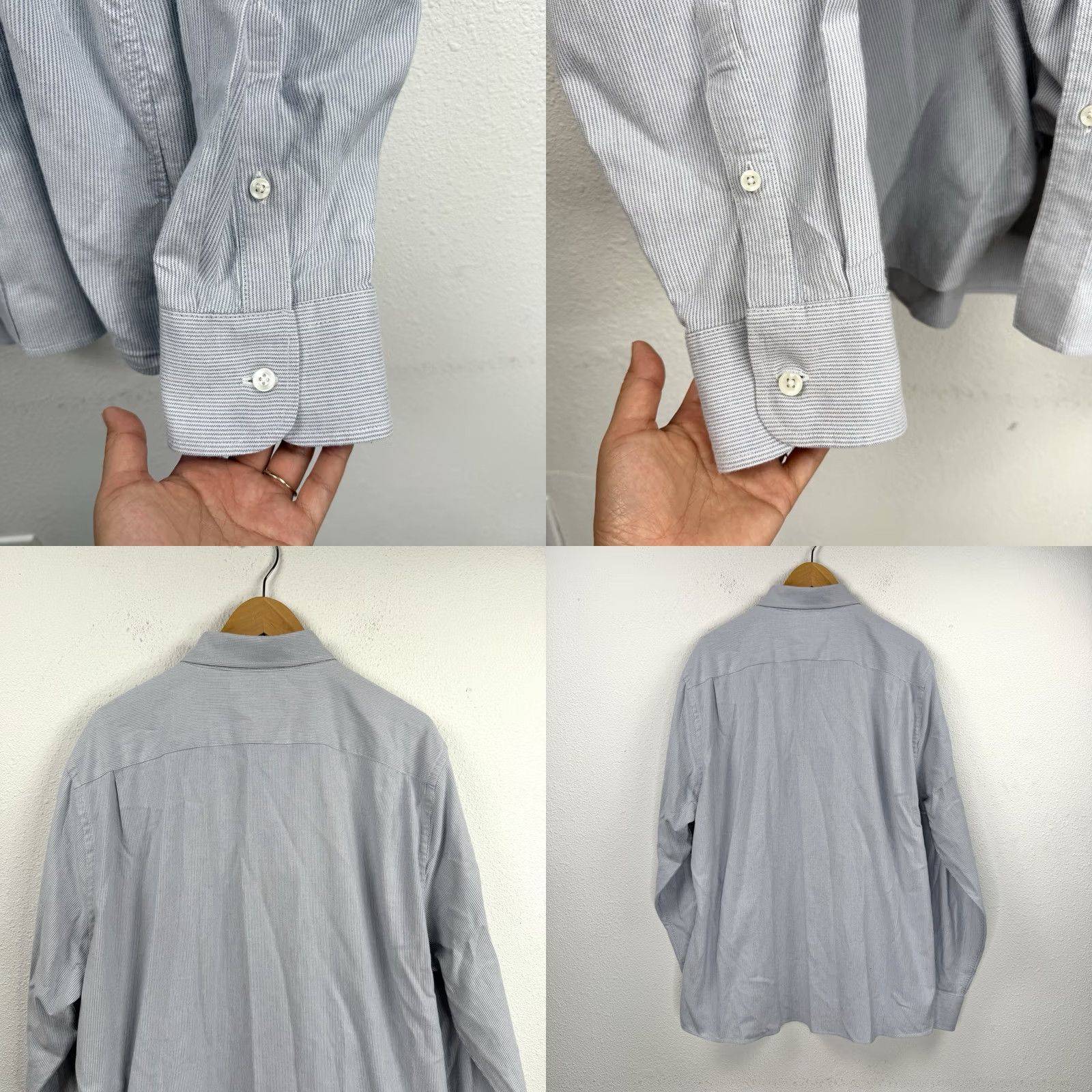 Faherty Faherty Shirt Mens XL Stretch Oxford Striped Blue White Preppy Casual Classic Size US XL / EU 56 / 4 - 8 Thumbnail