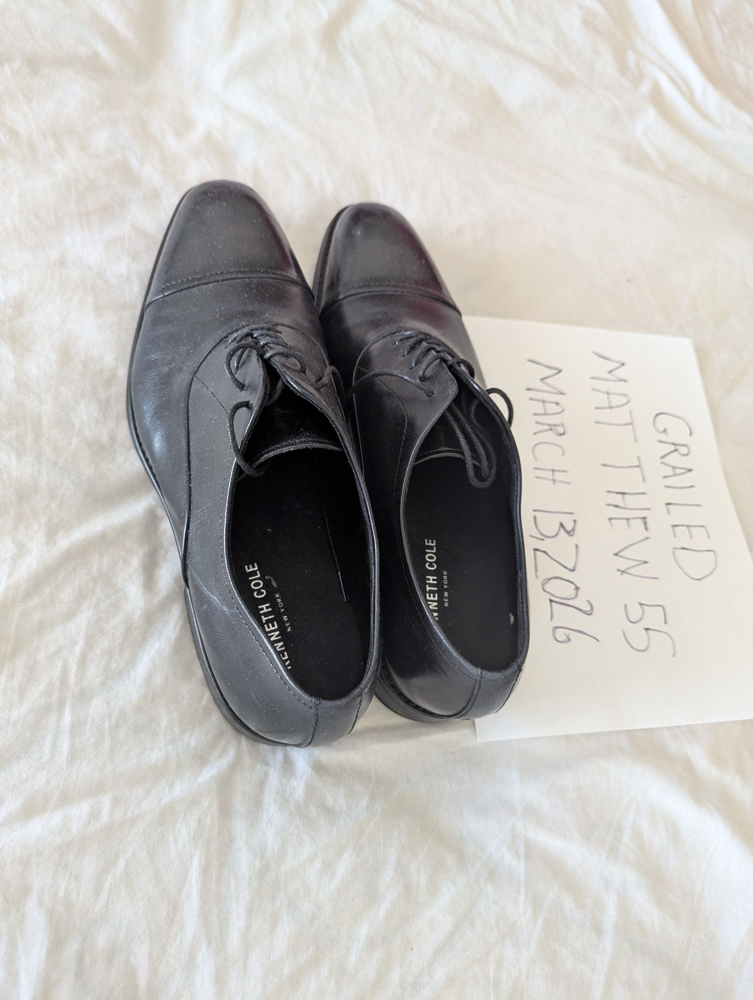 Kenneth Cole Leather New Black Shoes Size US 12 / EU 45 - 2 Thumbnail
