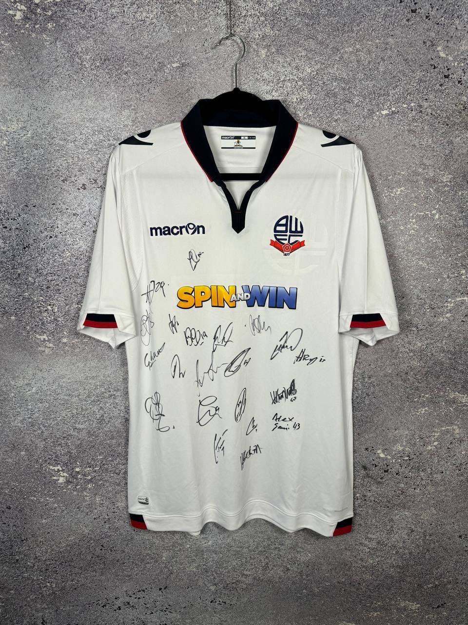 Macron × Vintage Vintage Bolton Wanderers 2016/17 Macron Soccer Jersey Size US XL / EU 56 / 4 - 1 Thumbnail