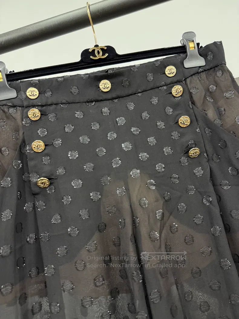 Chanel Chanel 23S black silk wide-leg trousers Size 26" / US 2 / IT 38 - 2 Thumbnail