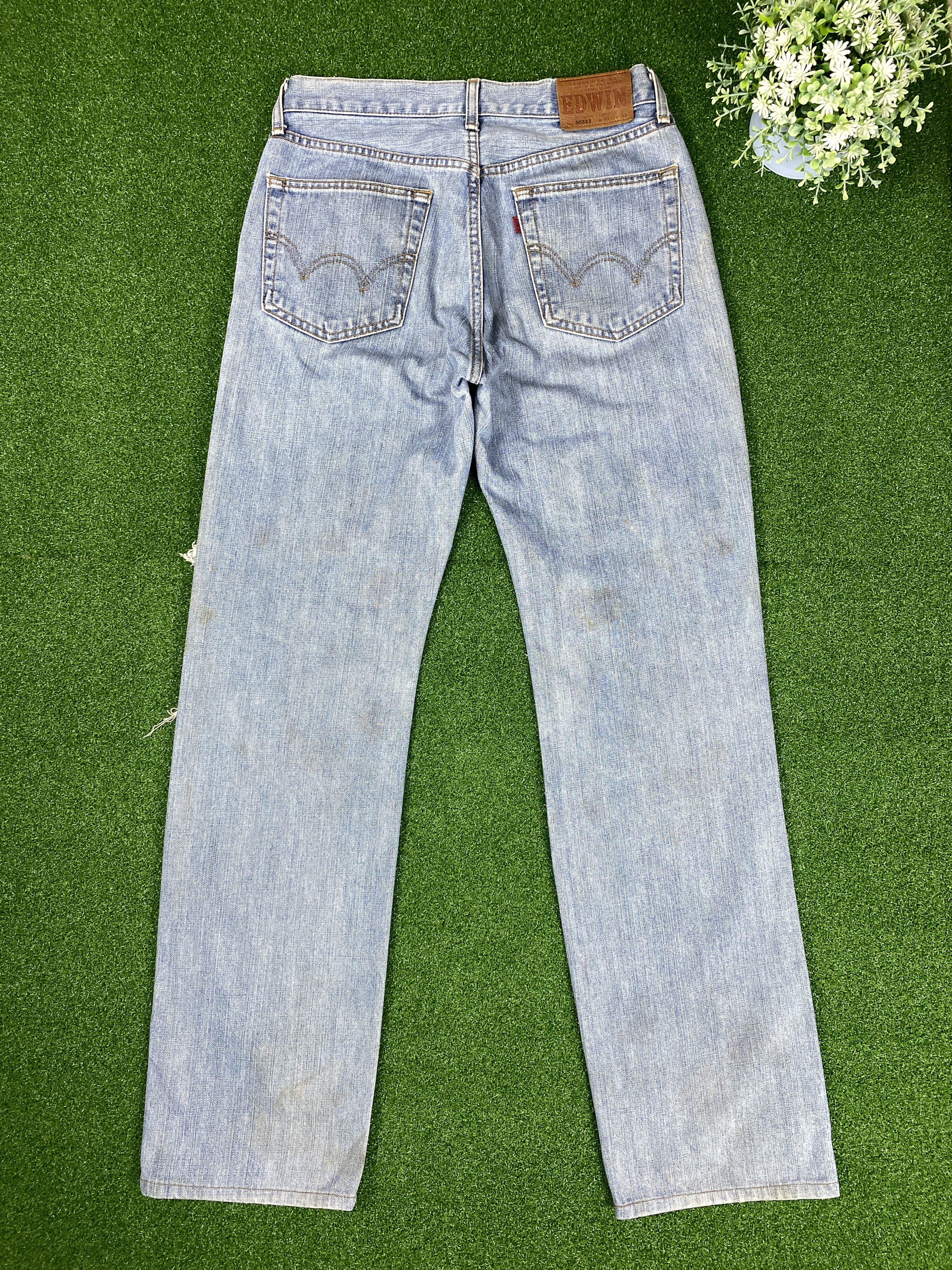 Edwin Vintage Edwin Distressed Mid Wash Jeans CP0030 Size US 30 / EU 46 - 8 Thumbnail