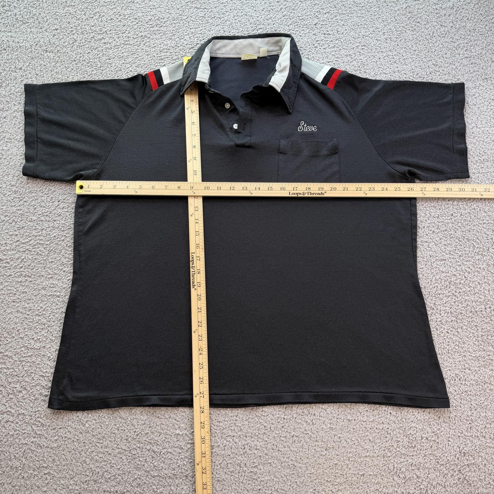 Other Vintage 70s Hilton Athletic Bowling Shirt Black Team Polo XL Size US XL / EU 56 / 4 - 4 Thumbnail