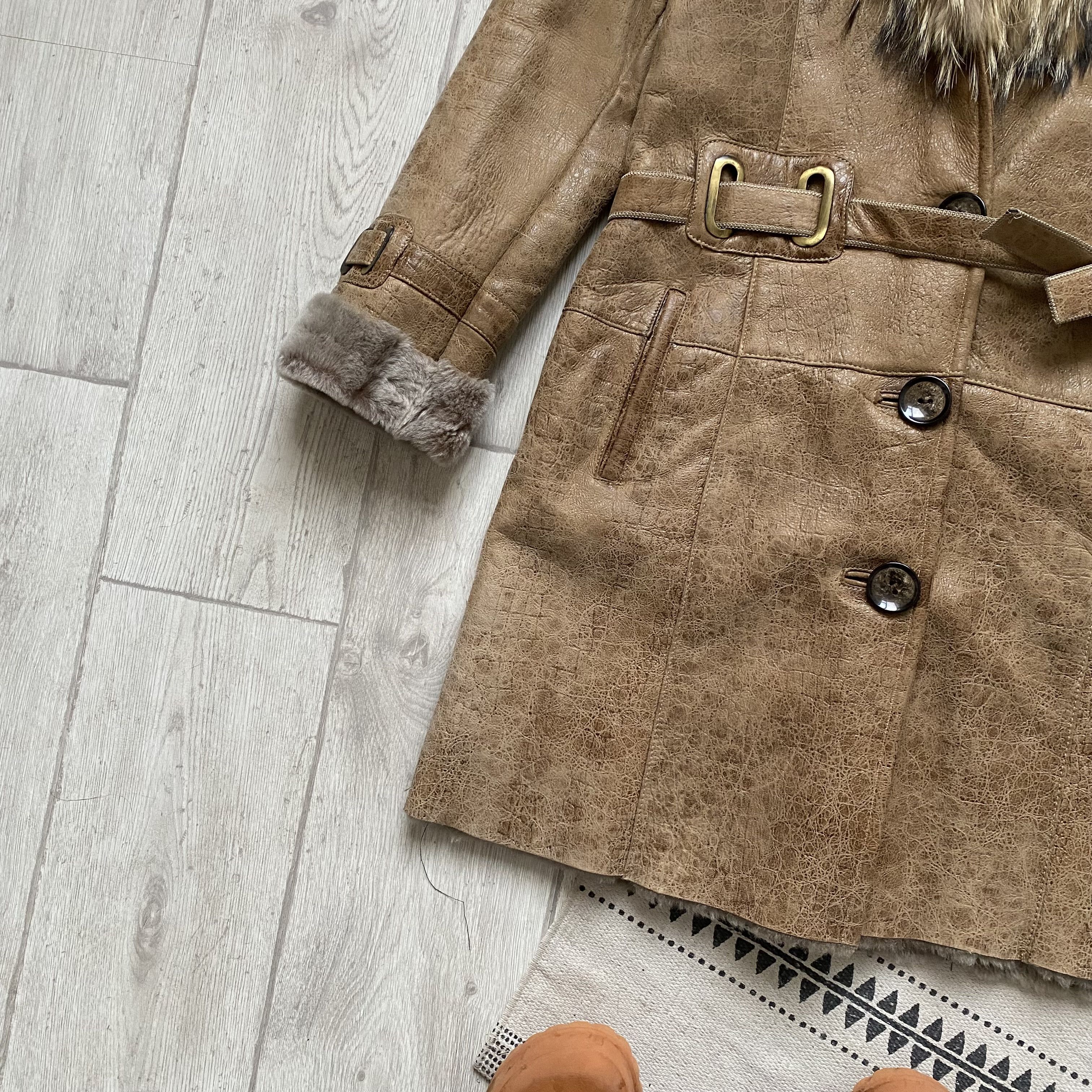 If Six Was Nine Y2K Vintage 2000s Real Fur Shepkins coat bandage Avant-garde Size L / US 10 / IT 46 - 3 Thumbnail