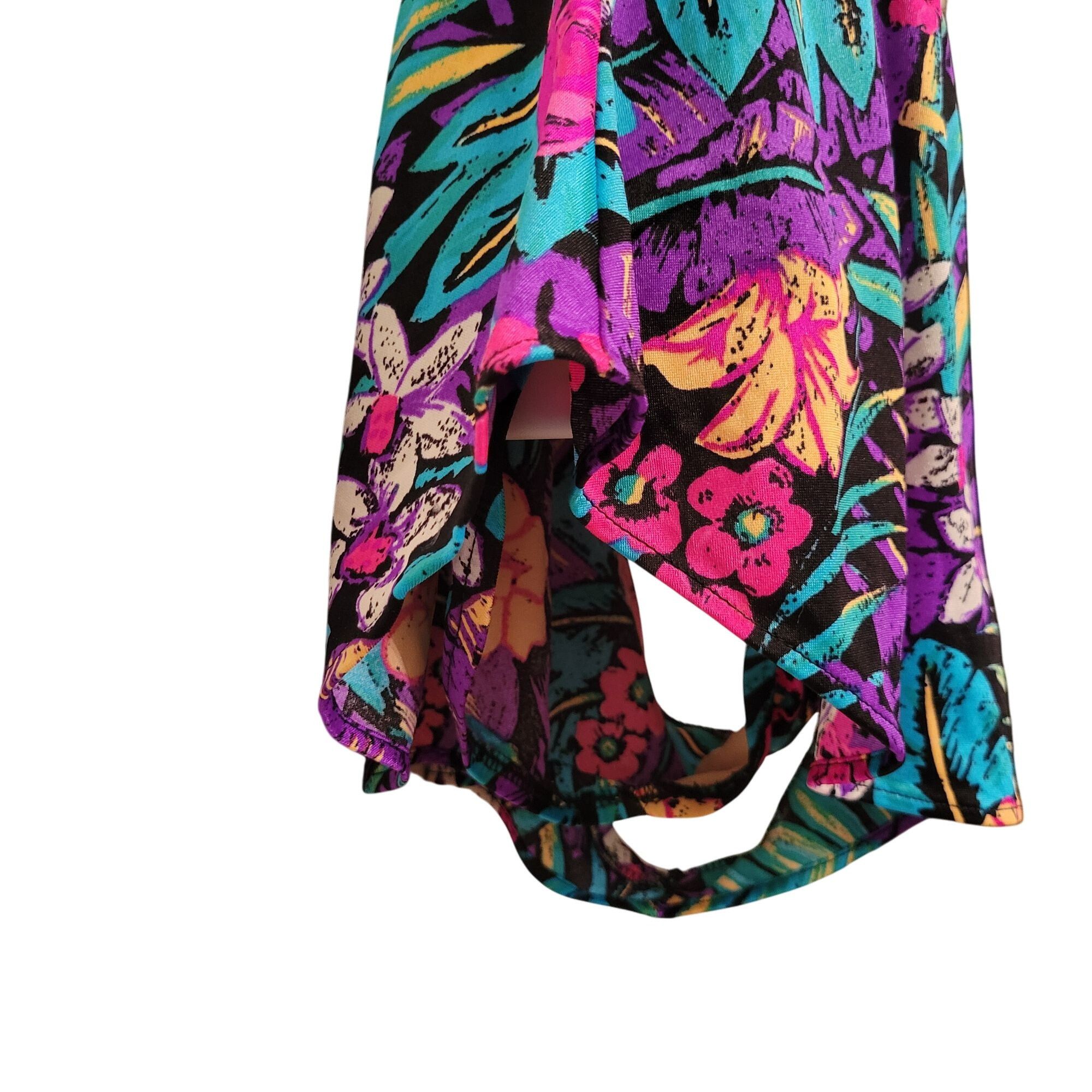 Vintage Vintage Mainstream Floral Swimsuit 10 Full Coverage One Piec Size ONE SIZE - 16 Thumbnail