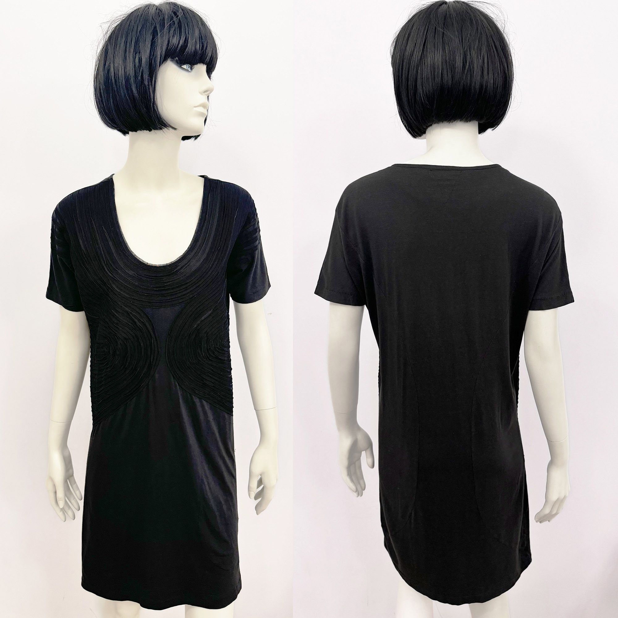 Diesel Black Gold Diesel cotton modal mini dress in black size M Size M / US 6-8 / IT 42-44 - 2 Thumbnail