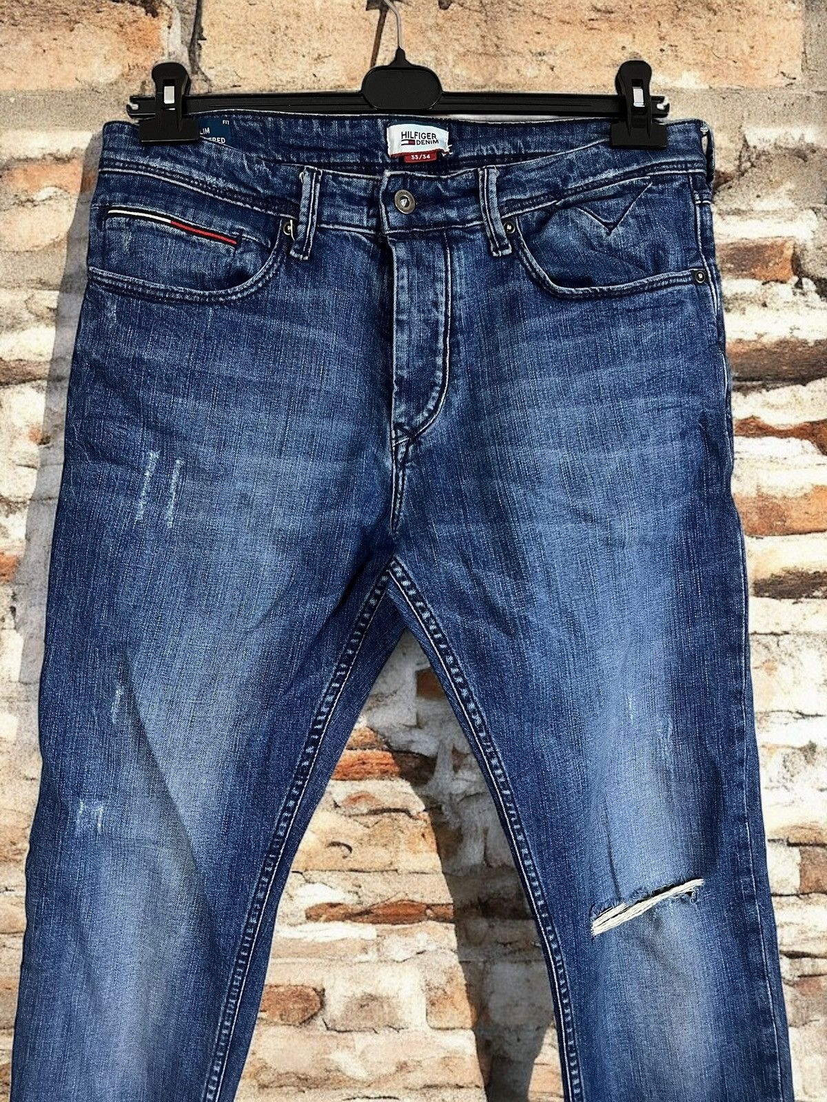 Tommy Hilfiger Tommy Hilfiger Denim Steve Size W33 L34 slim tapered jeans Size US 33 - 2 Thumbnail