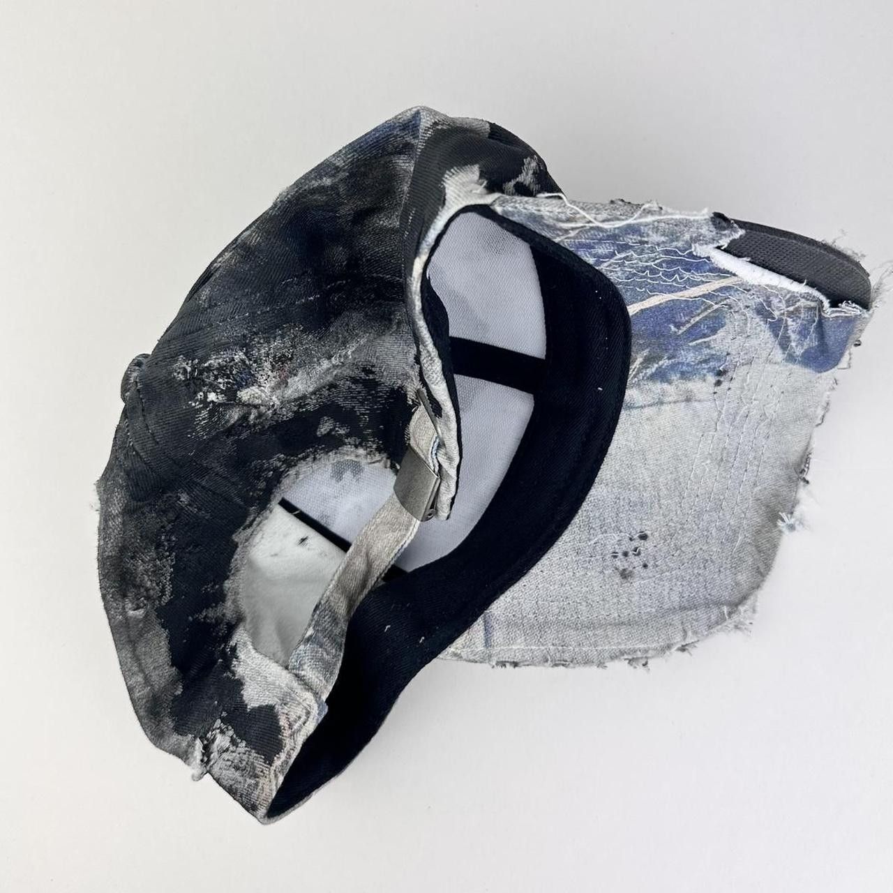 Other ASTROBOI* 'Y's' Trompe L'oeil Black Denim Print Resin Hat Size ONE SIZE - 6 Thumbnail