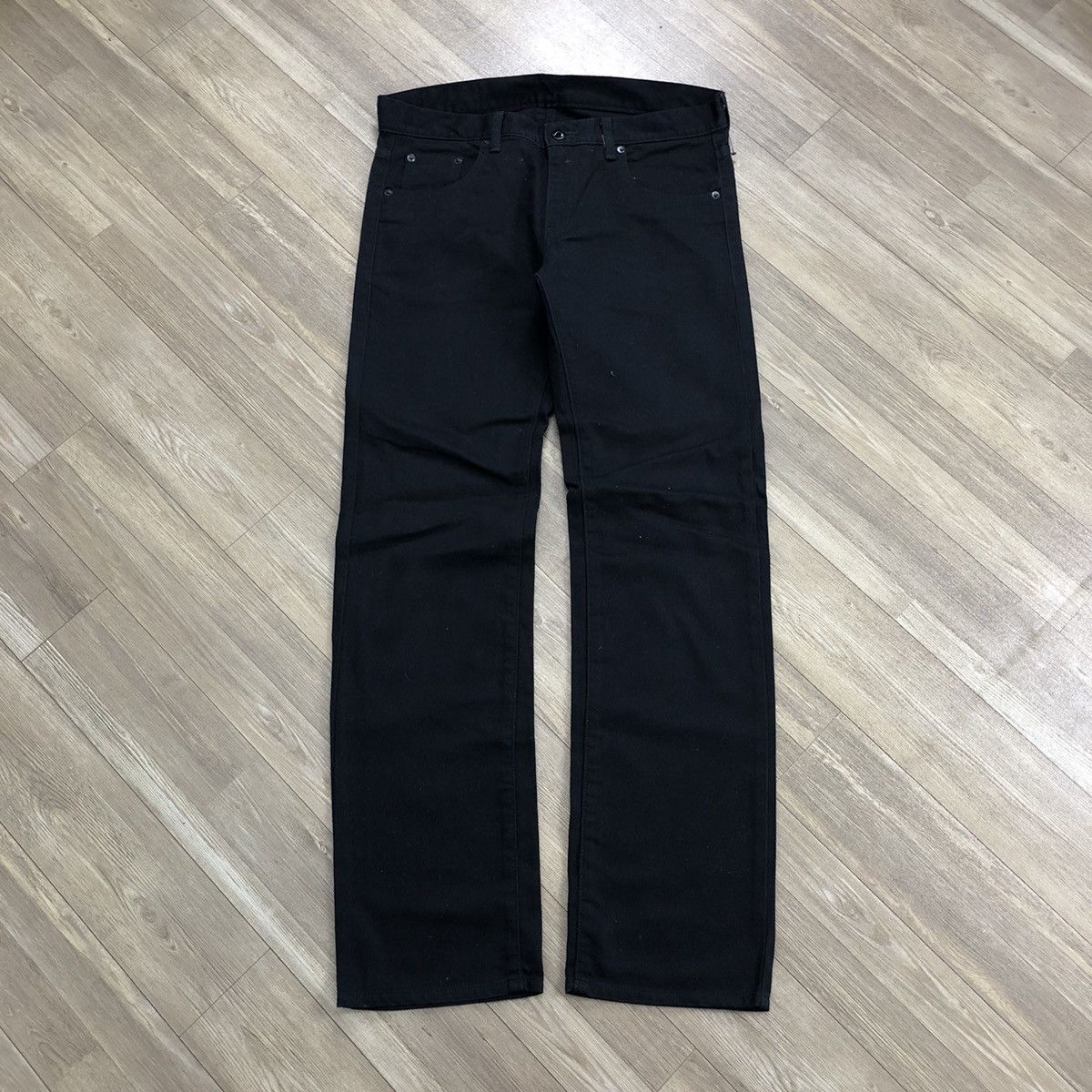 Japanese Brand × Neighborhood 2002s Neighborhood Narrow Black Denim Pants Size US 33 - 1 Thumbnail