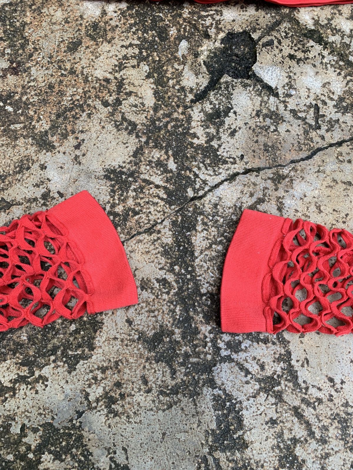 14th Addiction × Beauty Beast × If Six Was Nine Red Net Outer Crop Sweater Size S / US 4 / IT 40 - 3 Thumbnail