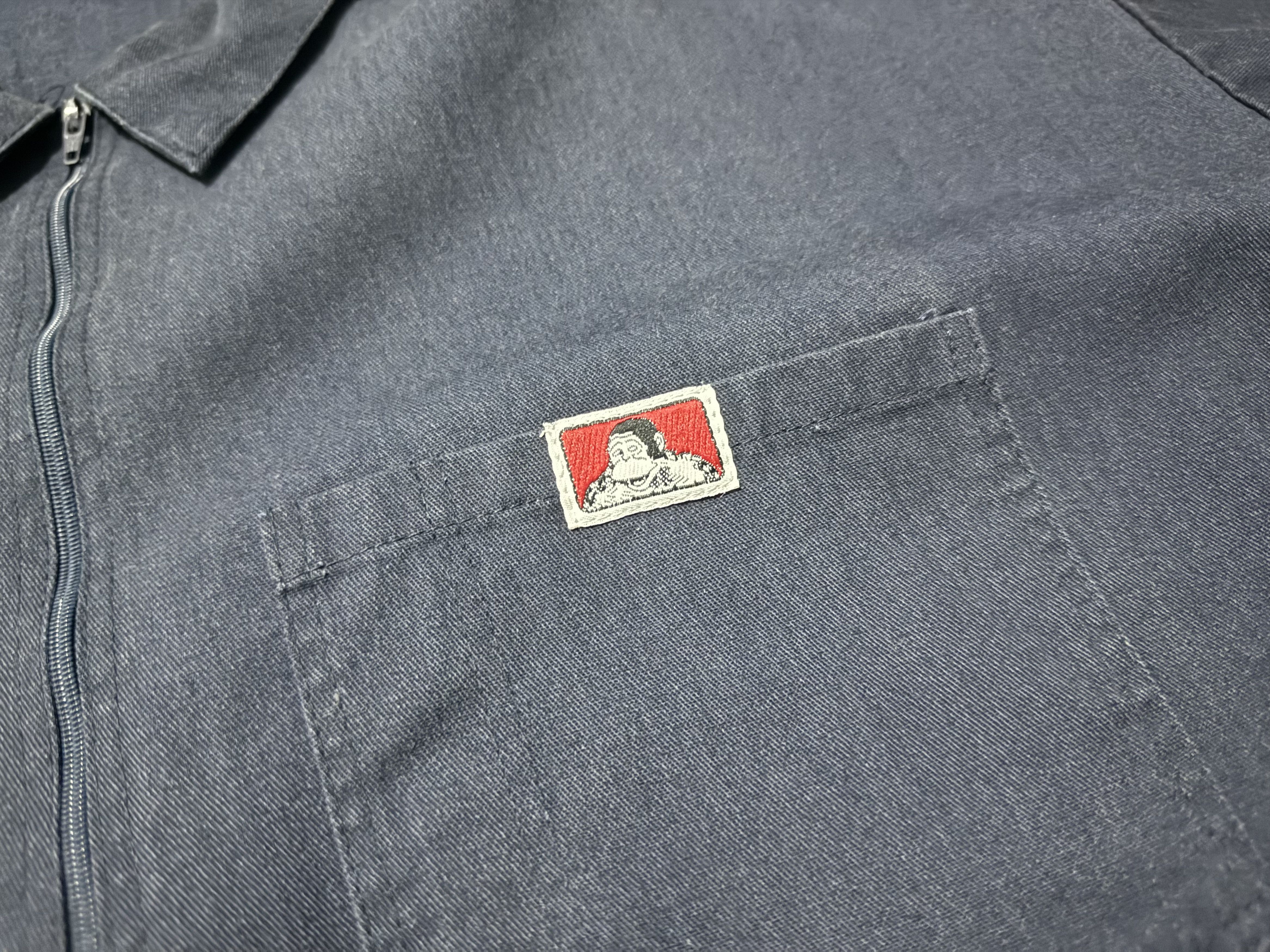 Ben Davis × Vintage XXXL Vintage 80s 90s Ben Davis Half-Zipper Navy Workshirt Size US XXL / EU 58 / 5 - 3 Thumbnail
