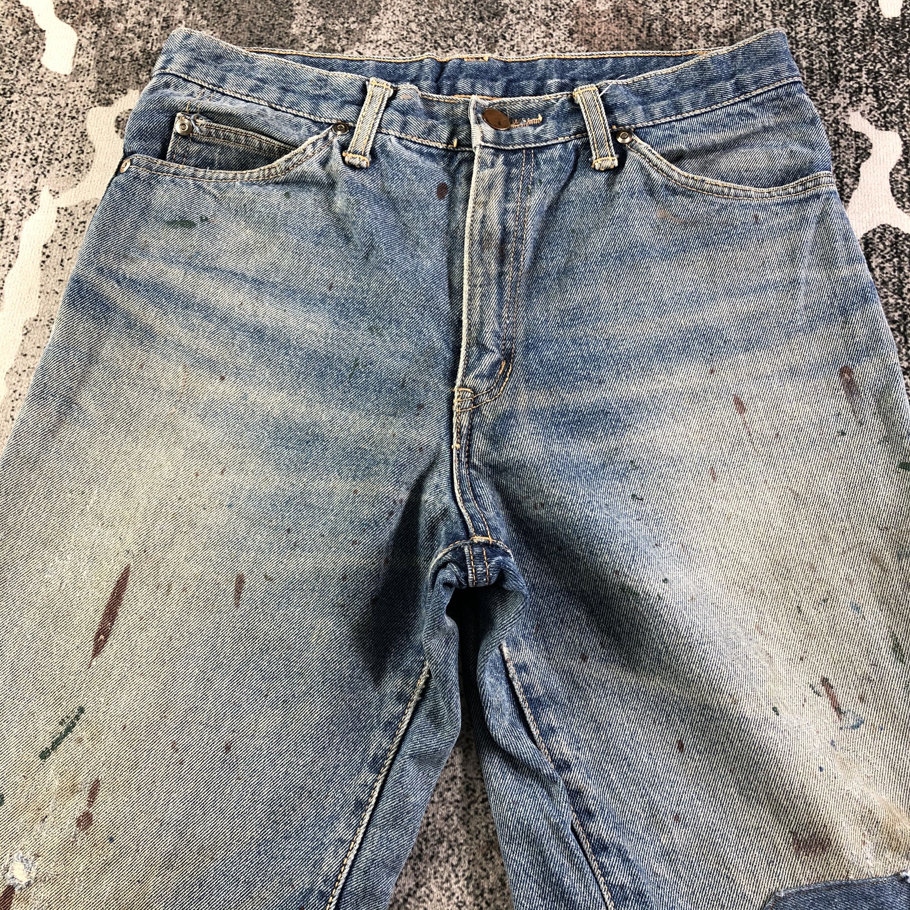 Japanese Brand Vintage Japanese Brand Jeans Painted Denim KJ2367 Size US 31 - 3 Thumbnail