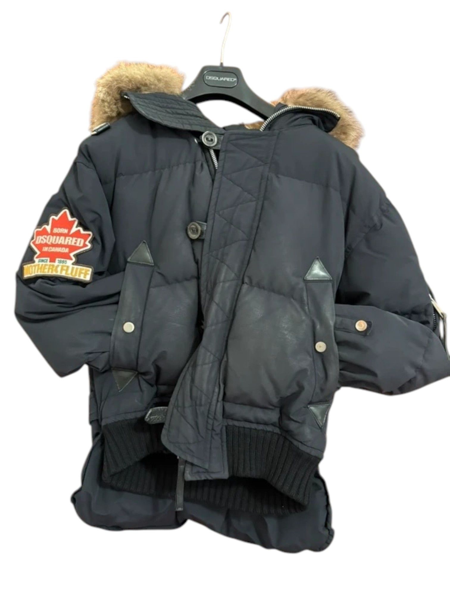 Dsquared2 Dsquared² “Mother Fluff” Patch Down Jacket with Fur Hood Size US M / EU 48-50 / 2 - 2 Thumbnail