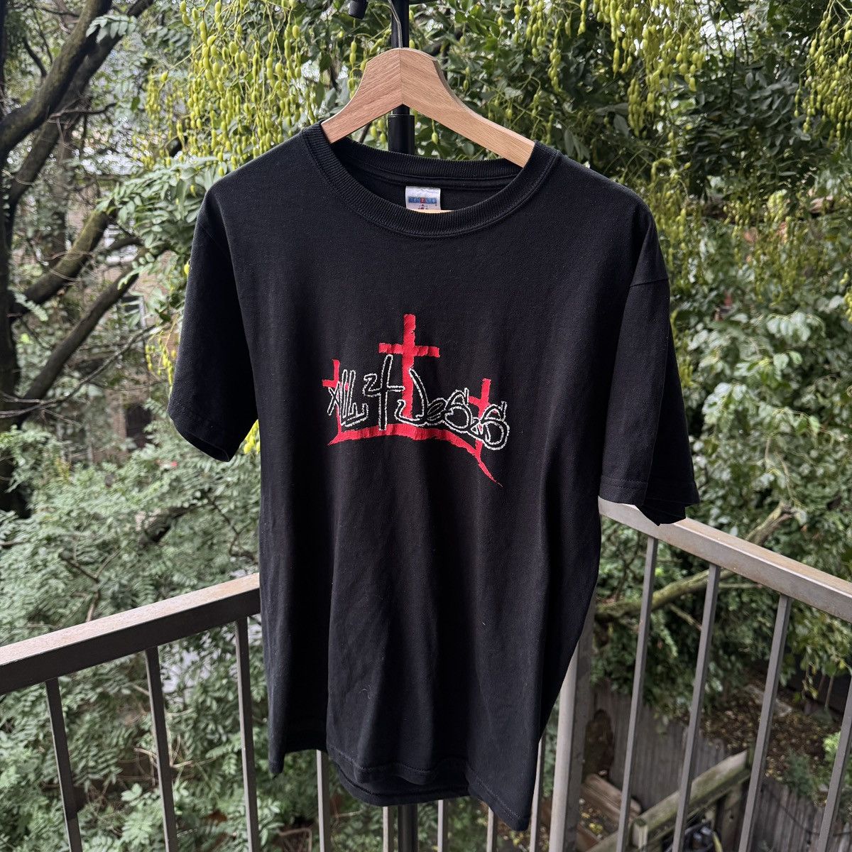 Vintage All 4 Jesus Shirt Faded Thrashed Distressed ERD Grunge Size US M / EU 48-50 / 2 - 1 Thumbnail