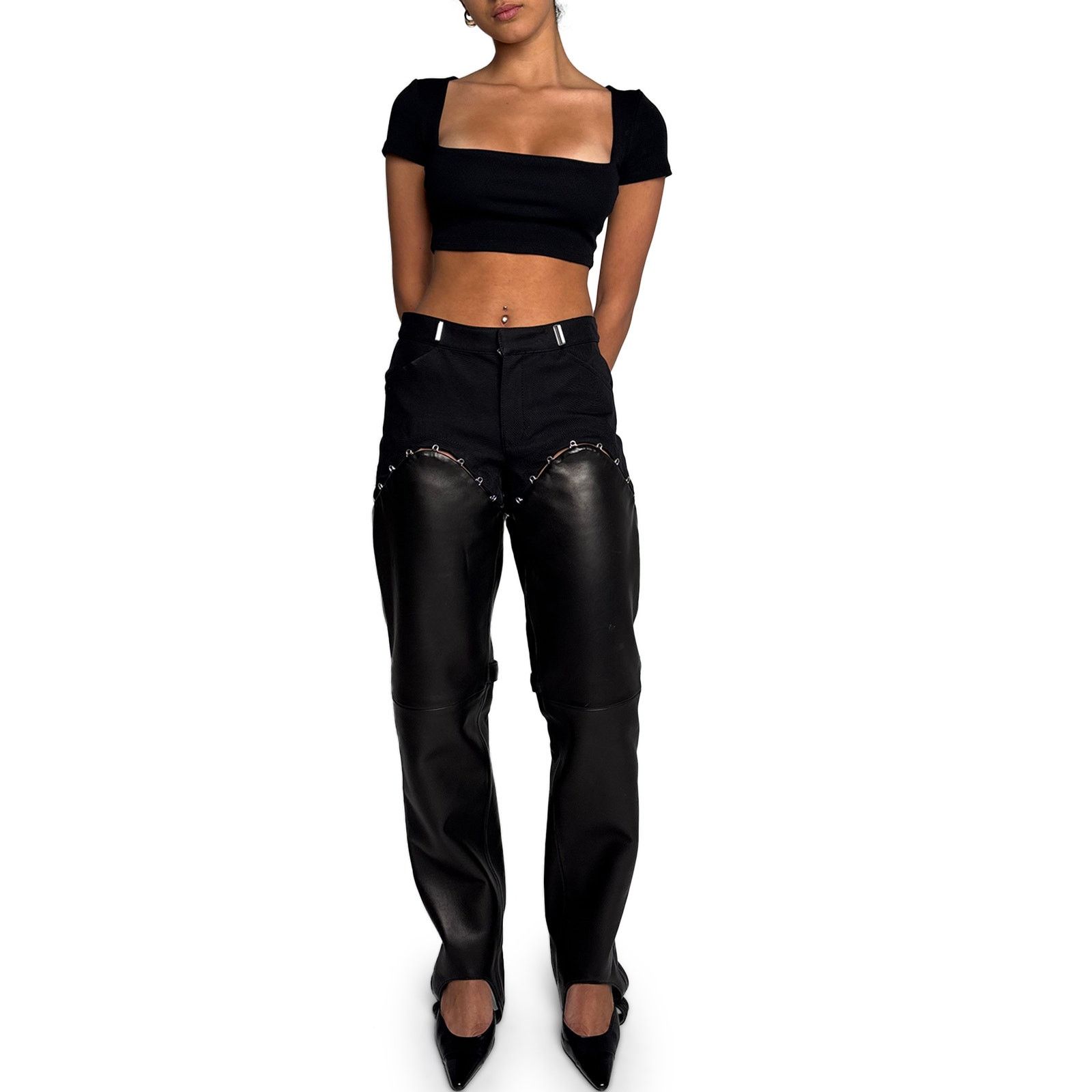 Dion Lee Leather Chap Pants Size 25" / US 0 / IT 36 - 1 Thumbnail