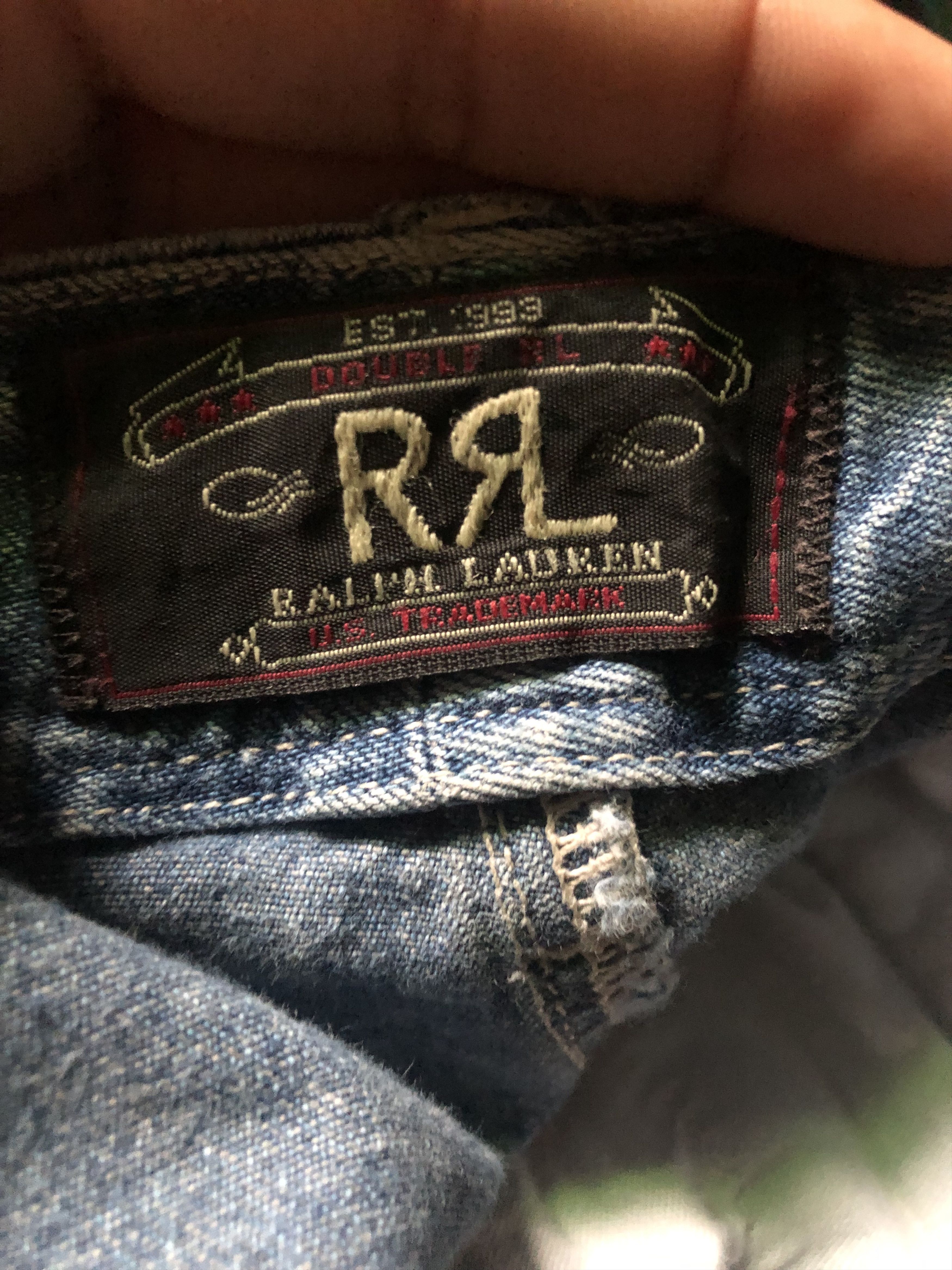 RRL Ralph Lauren vintage 80’s C RRL Ralph Lauren Cargo Baggy Denim Pants Size US 33 - 3 Thumbnail
