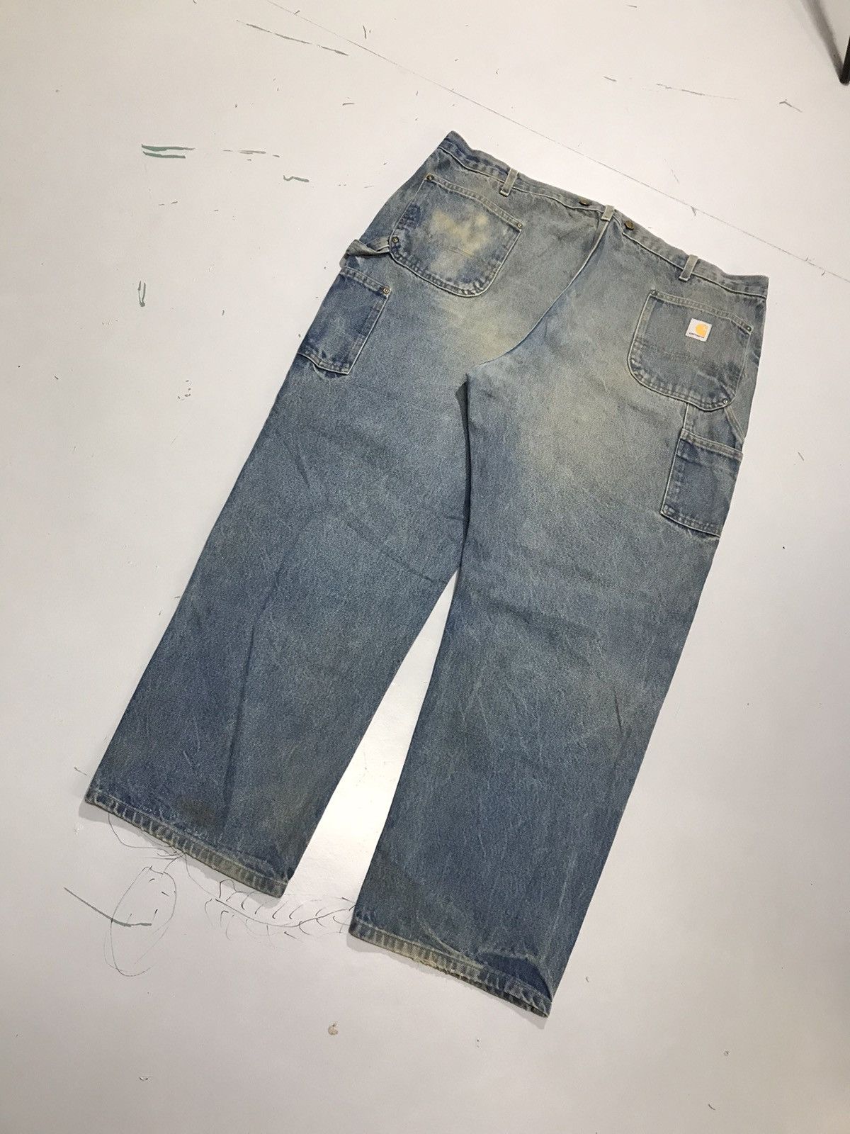 Carhartt Vintage Carhartt B07 DNM dusty double knee workwear 46x31.5 Size US 44 / EU 60 - 9 Thumbnail