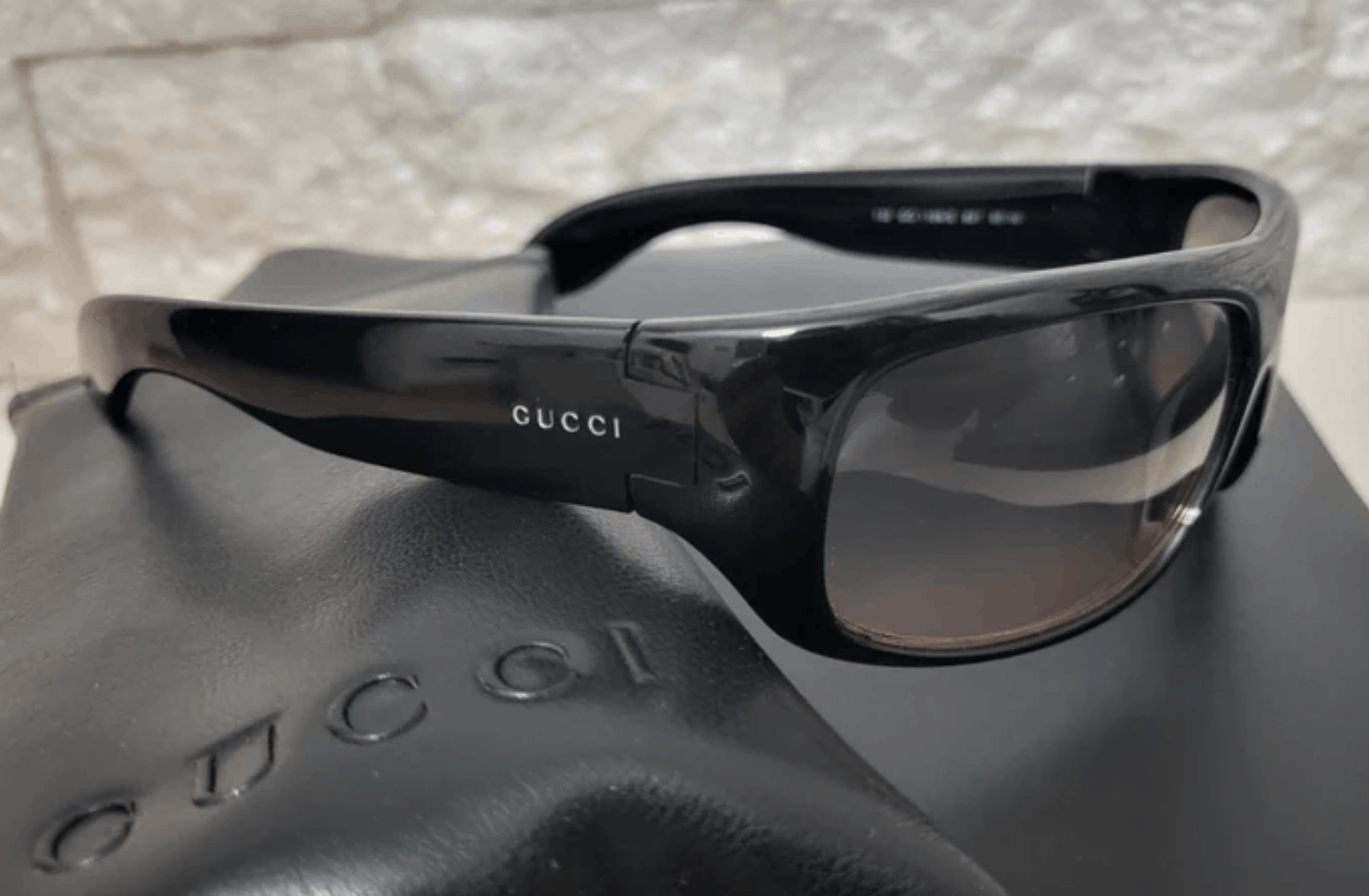 Gucci GUCCI Sunglasses GG1169 Shield Rimless 90s Wrap 1190 Vintage Size ONE SIZE - 4 Thumbnail