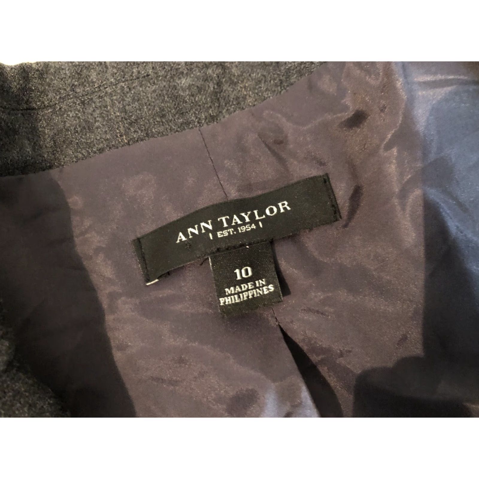 Ann Taylor Womens Ann Taylor Wool Blazer 10 Gray Jacket Blazer Clothing Womens 10 Gray 90s? Size L / US 10 / IT 46 - 4 Thumbnail