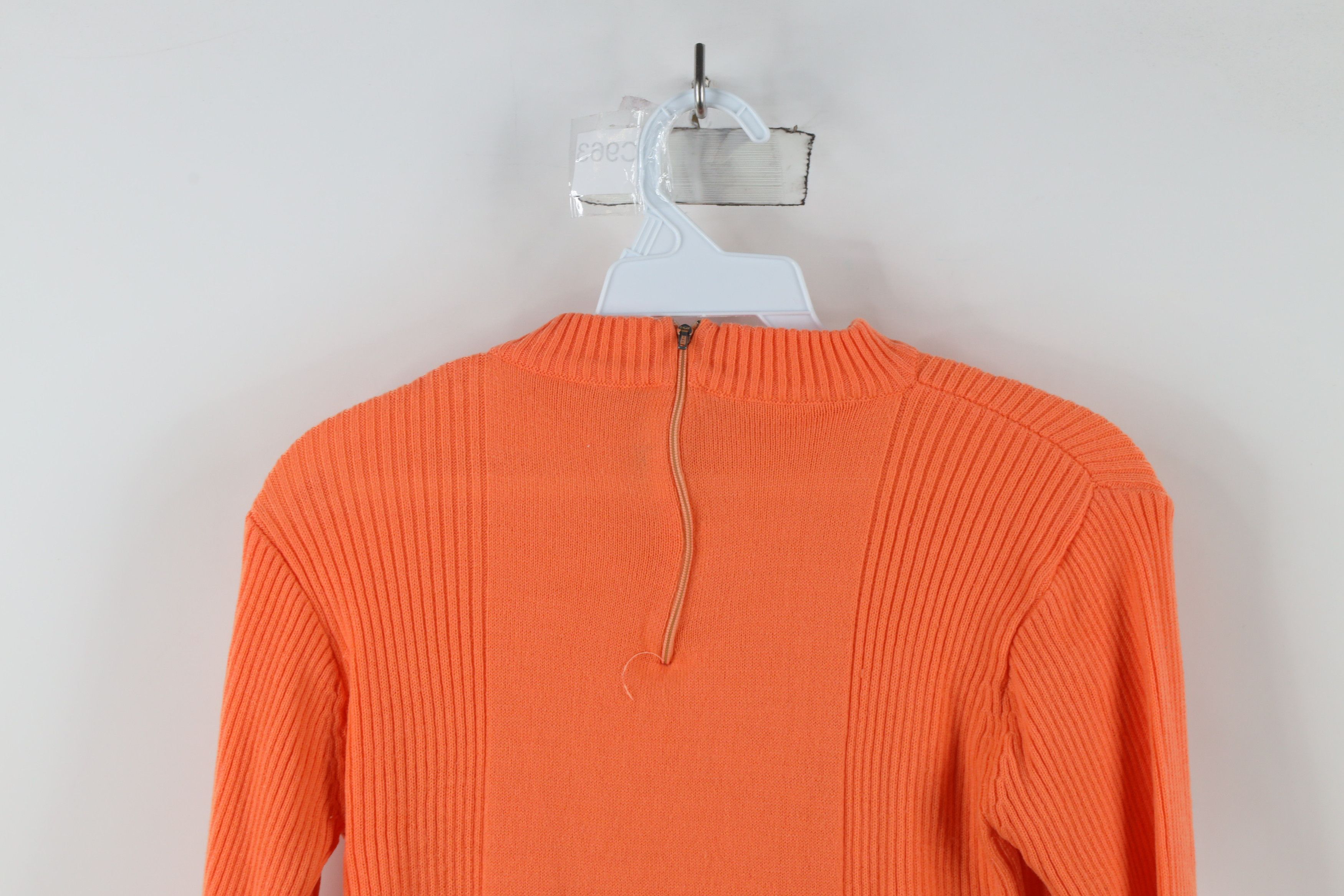 Vintage Vintage 70s Streetwear Ribbed Knit Back Zip Sweater Size M / US 6-8 / IT 42-44 - 11 Thumbnail