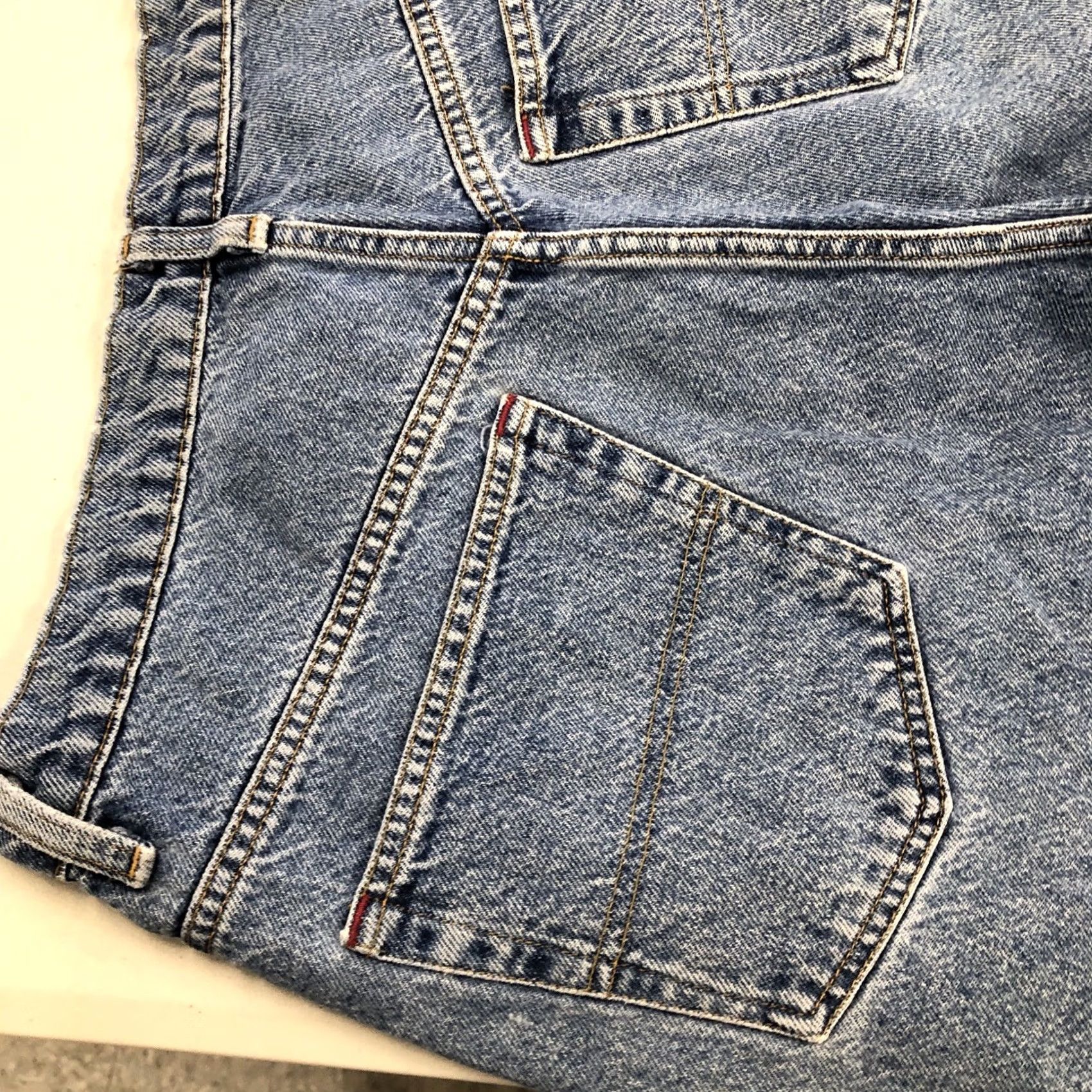 Polo Ralph Lauren VINTAGE Polo Ralph Lauren Denim Shorts Banner Flag 80s 90s Distressed Blue Polo Ralph Lauren Mens 33 34x11 34x11 Regular Inseam 11" Relaxed High Rise Size US S / EU 44-46 / 1 - 6 Thumbnail