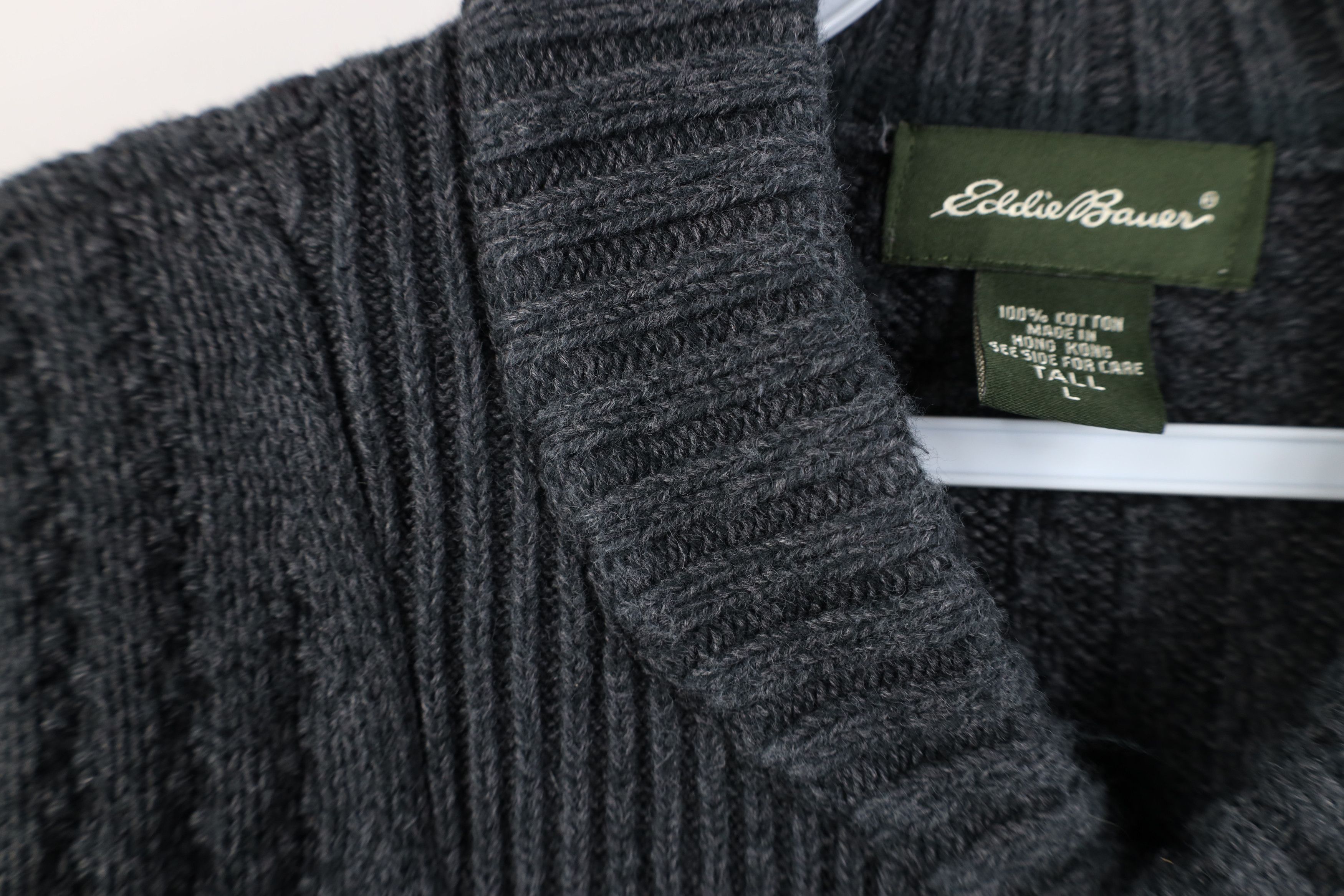 Eddie Bauer Vintage Eddie Bauer Heavy Cotton Ribbed Knit Henley Sweater Size US L / EU 52-54 / 3 - 7 Thumbnail