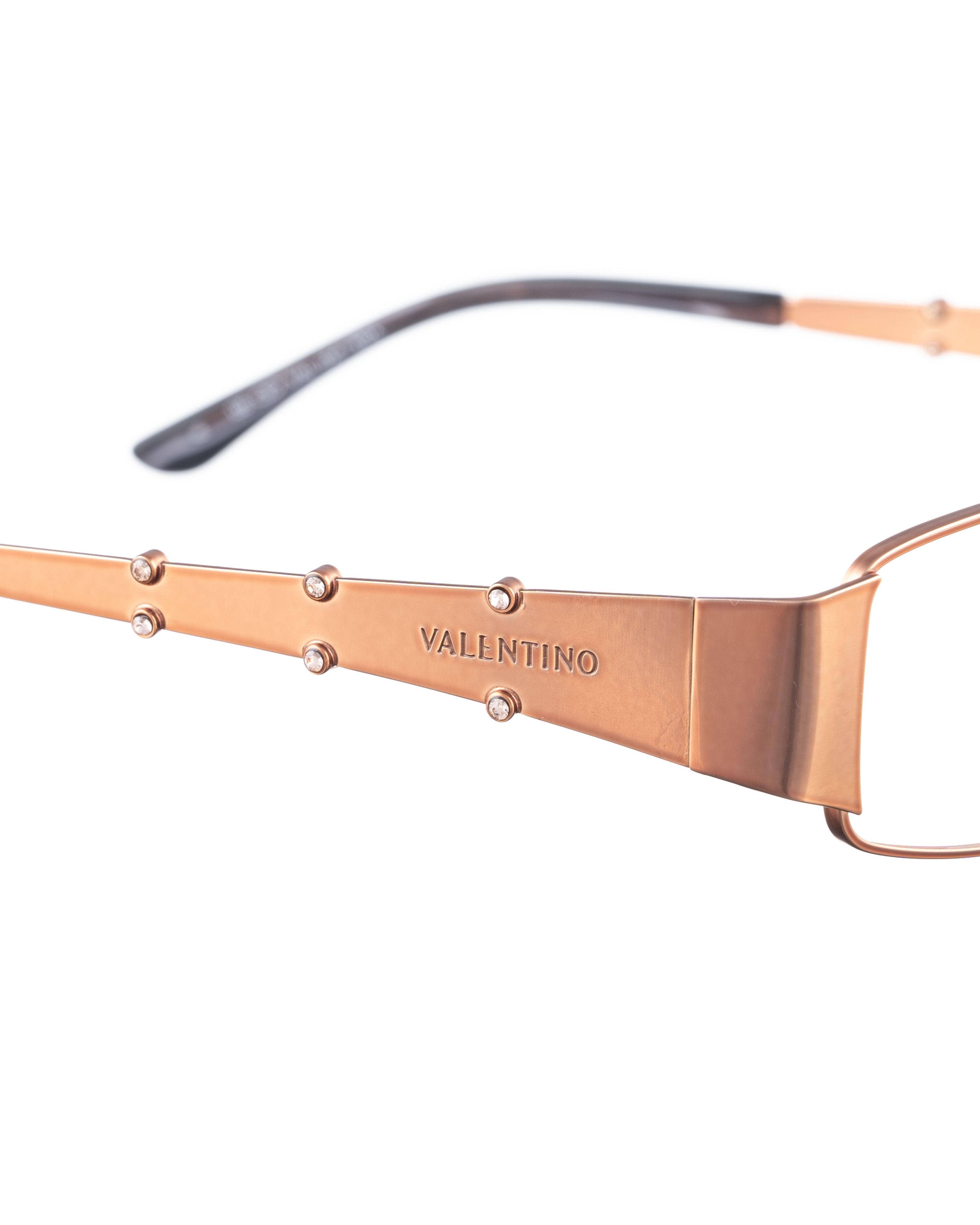 Valentino Valentino 00s Copper Pink Metal Glasses Size ONE SIZE - 3 Thumbnail