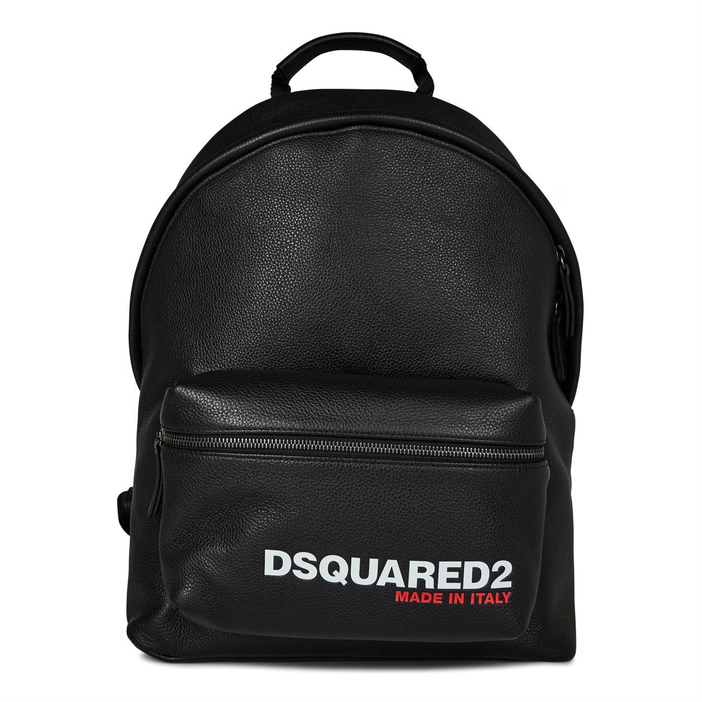Dsquared2 Dsquared2 Leather Backpack Black Men's One Size Logo Size ONE SIZE - 1 Thumbnail