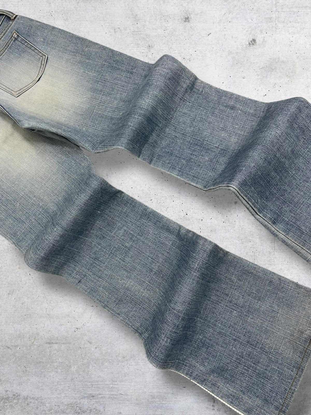 Yohji Yamamoto VINTAGE YOHJI YAMAMOTO JAPAN DESIGNER FLARED DIAMOND DENIM Size US 30 / EU 46 - 15 Thumbnail