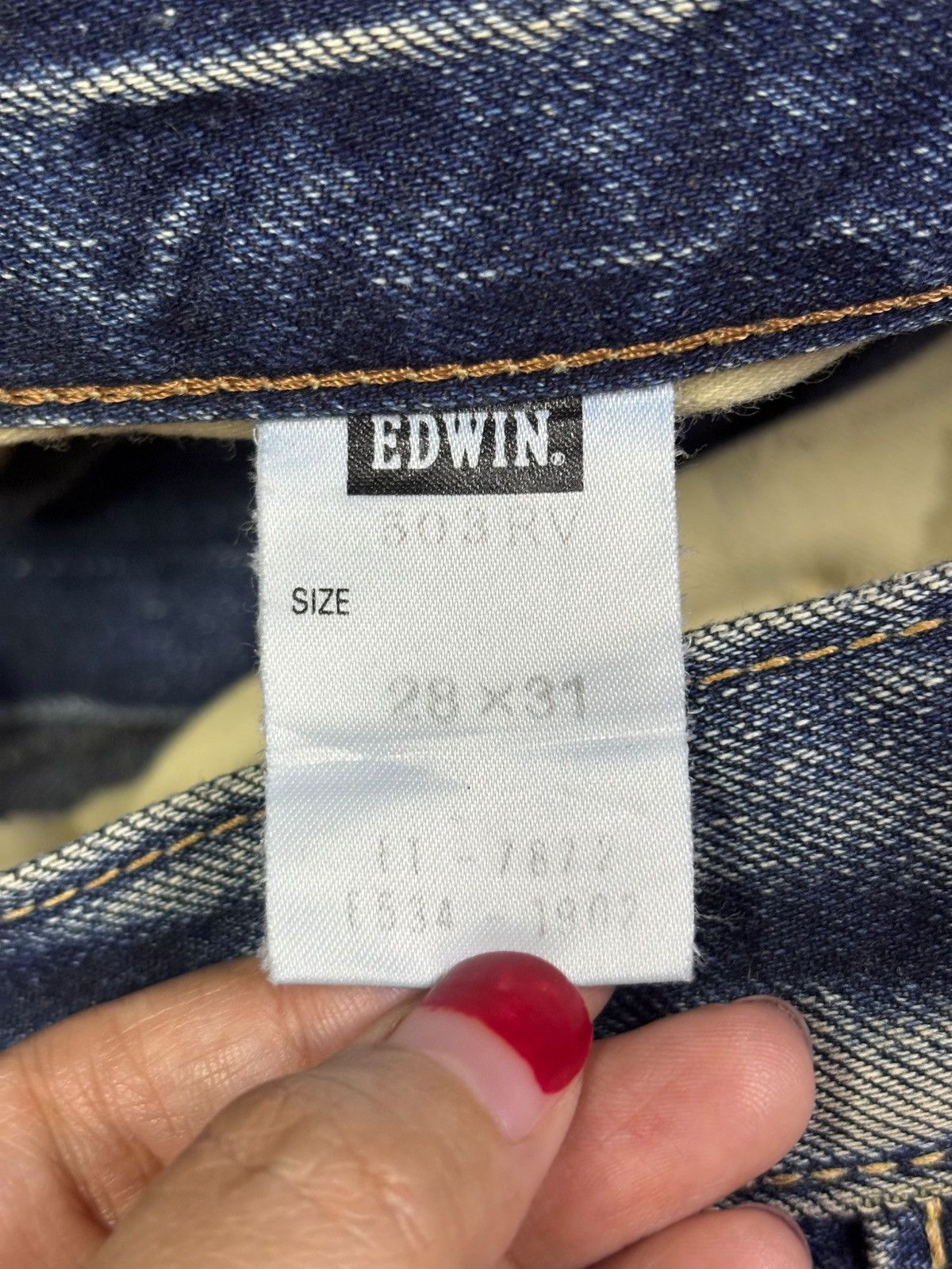 Edwin Vintage Japanese Edwin Moon Raker Mud Wash Rip Loose Jeans Size US 30 / EU 46 - 10 Thumbnail