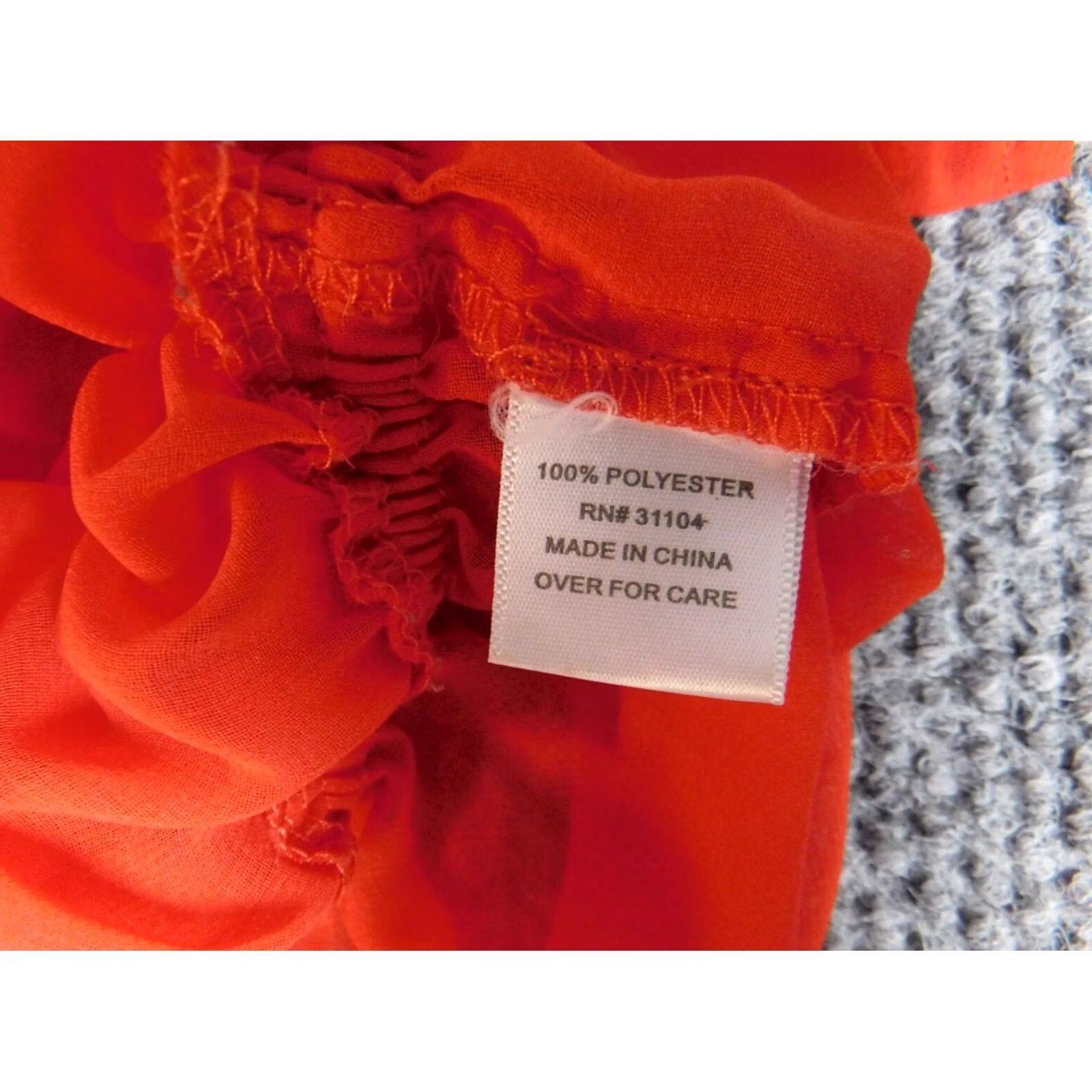 Madison Madison Blouse Shirt Womens S Orange Striped Crew Neck Short Sleeve Pullover Stretch Casual Regular Polyester Rayon Vintage No Size S / US 4 / IT 40 - 7 Thumbnail