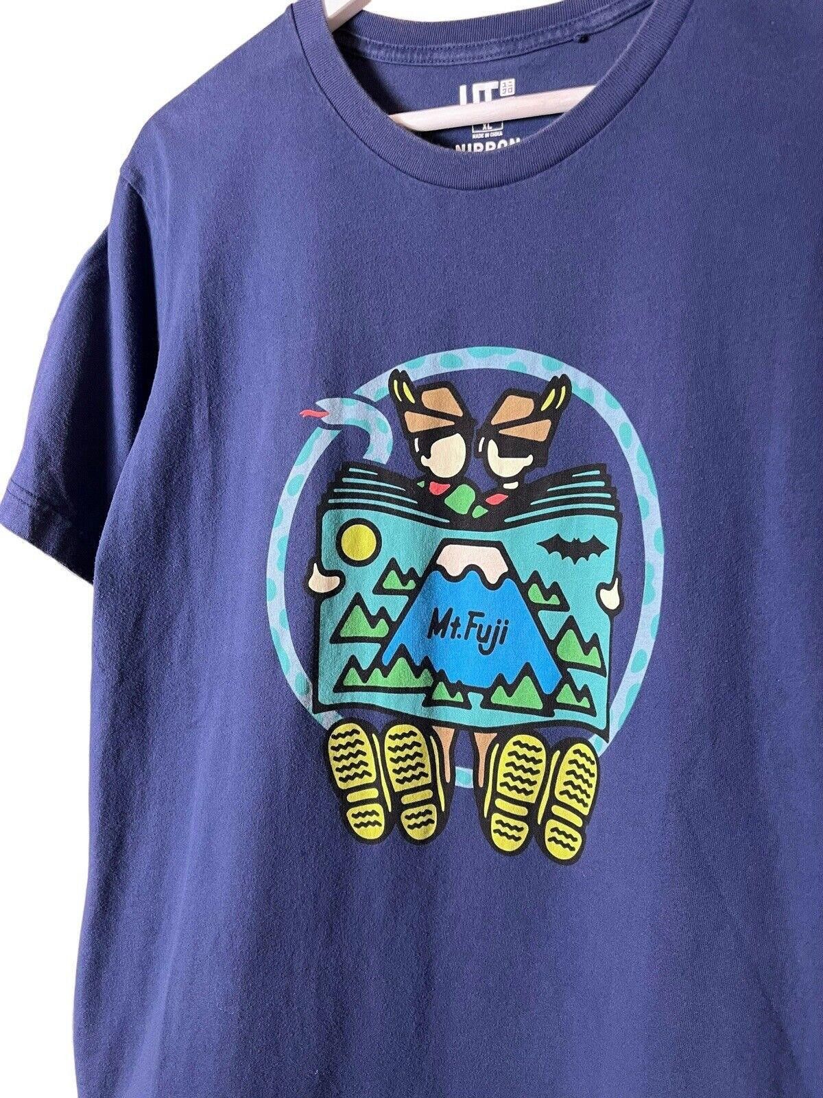Uniqlo Uniqlo Nippon Omiyage Shirt Men's XL Blue Mt Fuji Size US XL / EU 56 / 4 - 2 Thumbnail