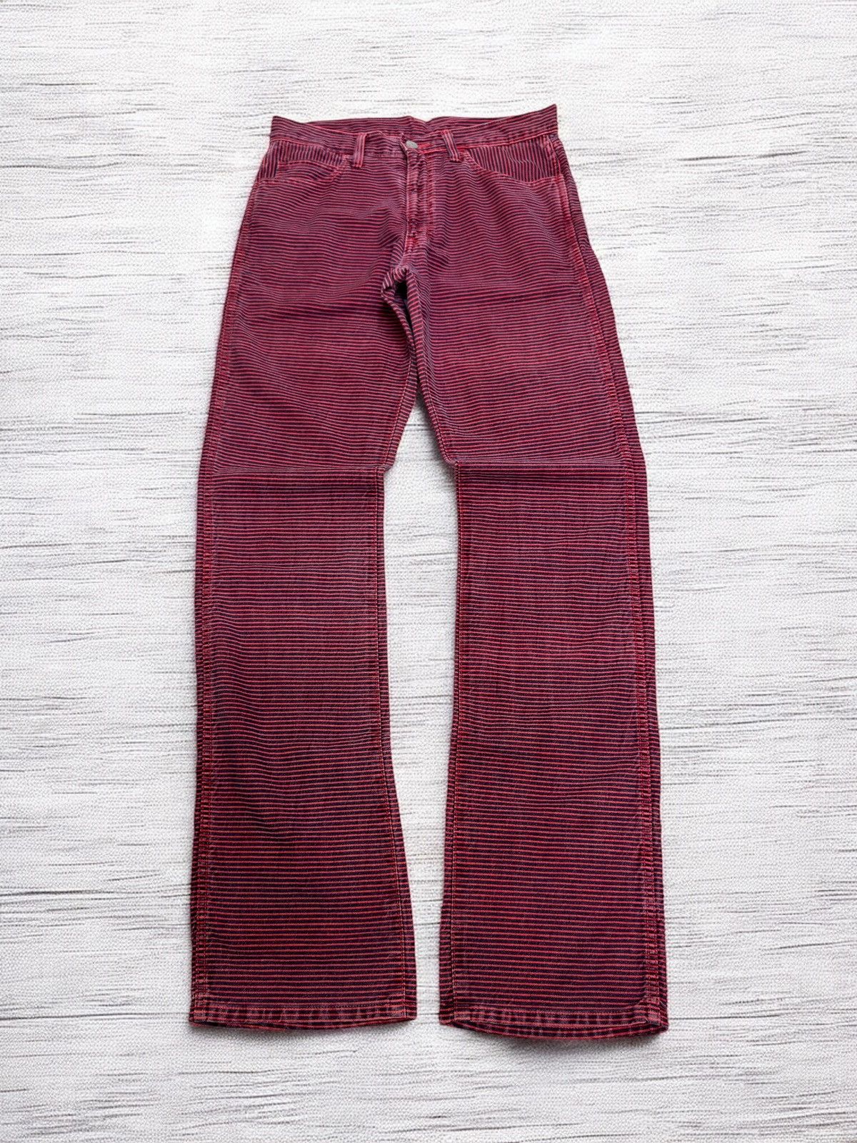 Johnbull John Bull Red Striped Pants Vintage Japanese Straight Fit Size US 30 / EU 46 - 1 Thumbnail