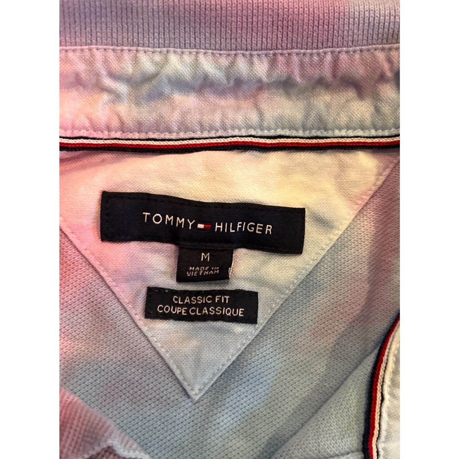 Tommy Hilfiger Tommy Hilfiger Polo Shirt Men's Medium Classic Fit Tie Dye Short Sleeve Preppy Shirt Polo Size US M / EU 48-50 / 2 - 2 Thumbnail